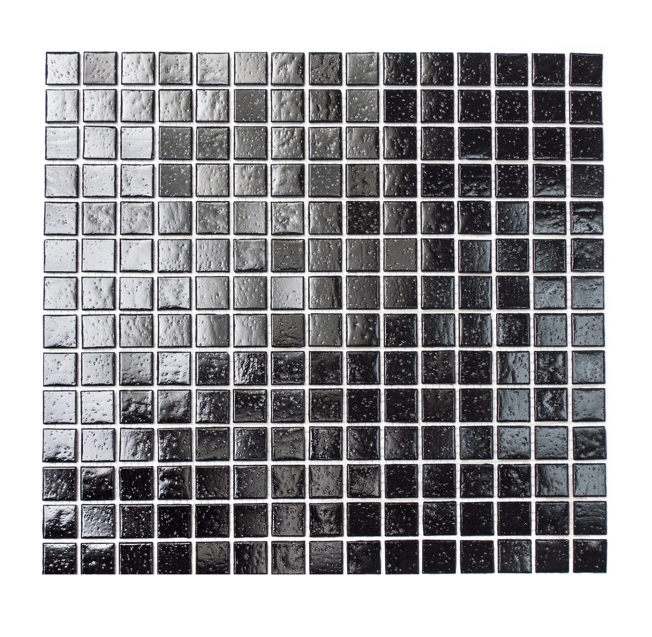 Mosani Bodenfliese Glasmosaik Mosaikfliese Schwarz Spots Dusche BAD WAND Küchenwand