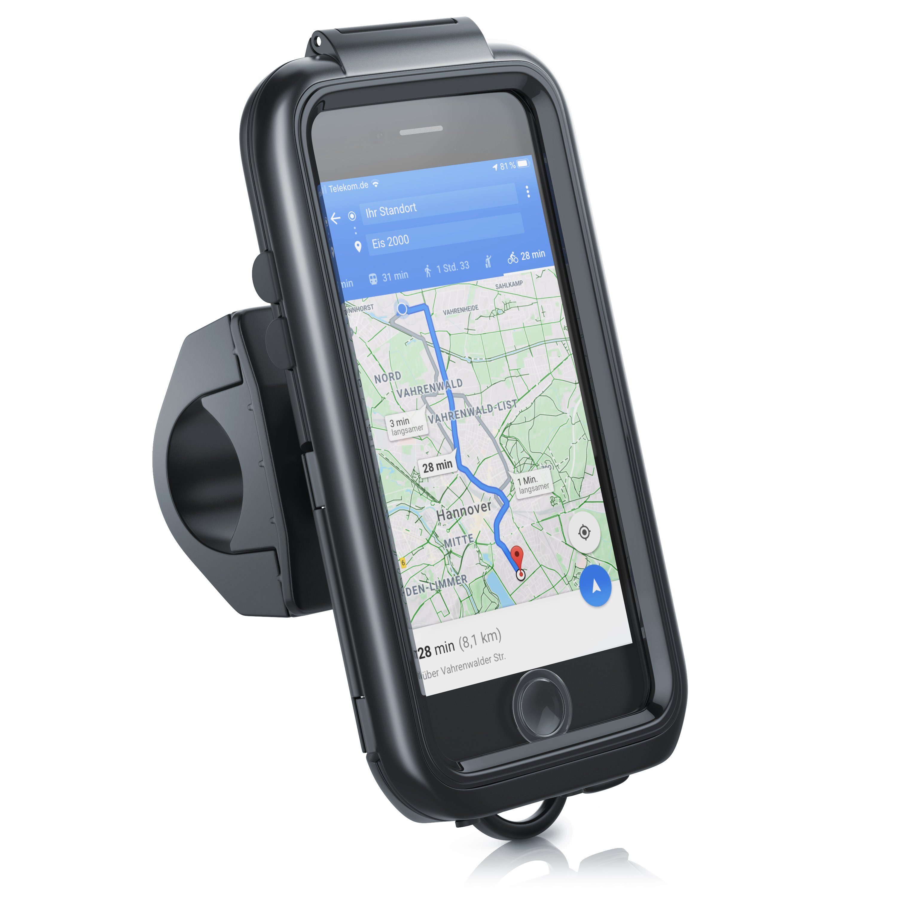 Aplic Handy-Halterung wasserabweisende Fahrradhalterung für Apple iPhone 6 6s 7 8 SE 2 3 Gen, (1-tlg., sicherer Halt am Lenker, schützt vor Regen und Schmutz)