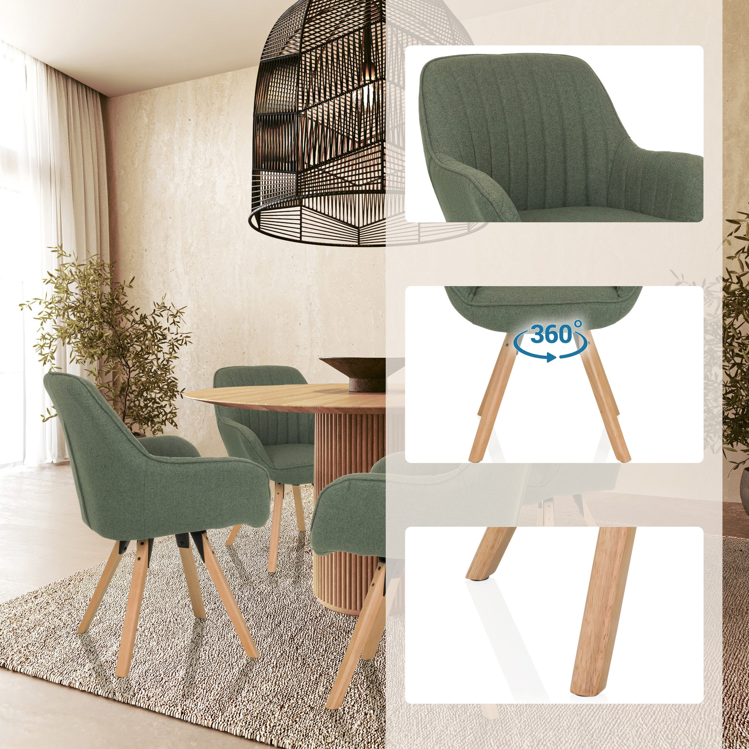 hjh LIVING Esszimmerstuhl Polsterstuhl SCANDI SOFT günstig online kaufen