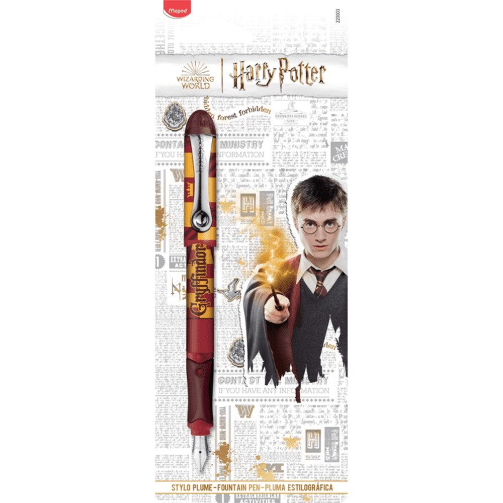 MAPED Füllfederhalter Harry Potter Patronenfüller rot-gelb M (mittel)