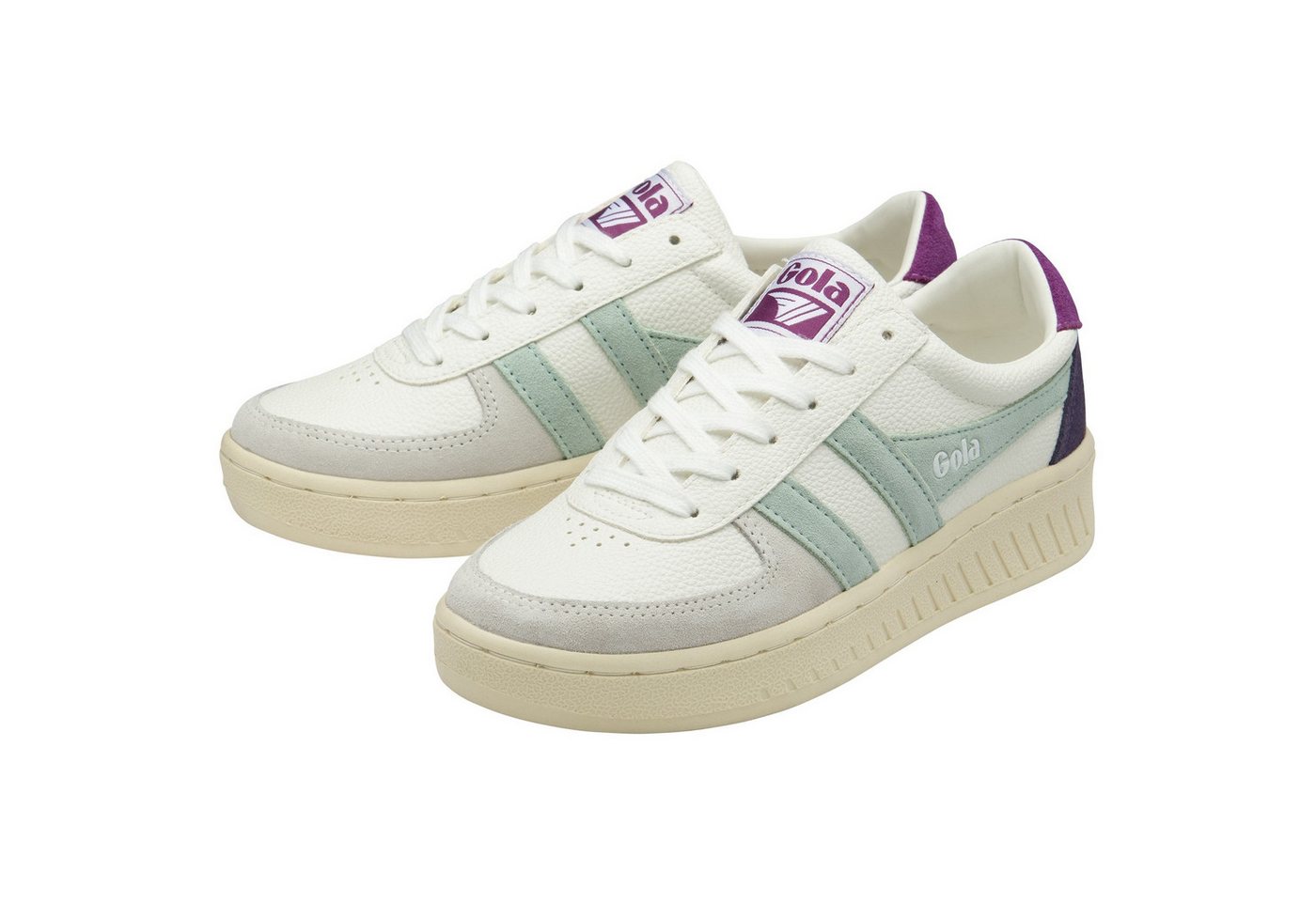 Gola Grandslam Trident weiss/hellgrau/violett Damen Sneaker