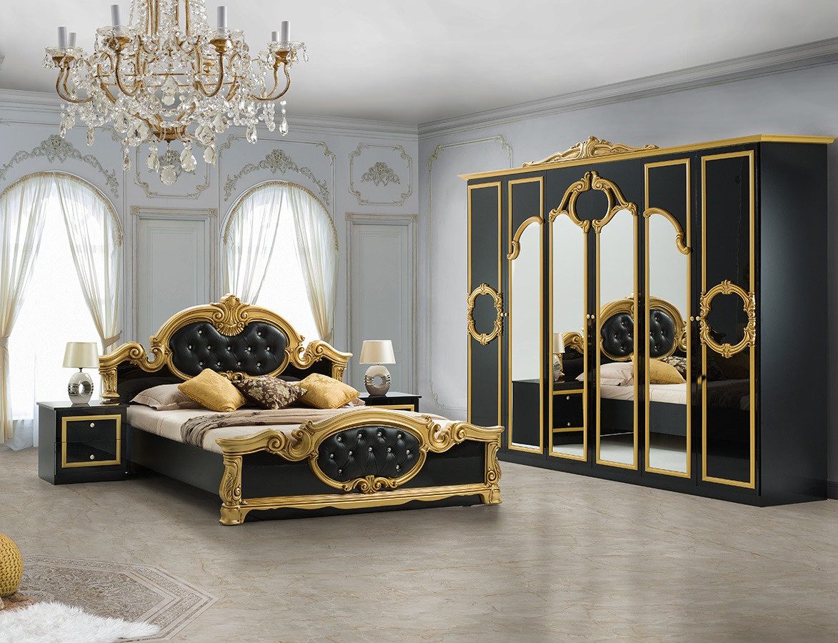 Interdesign24 Schlafzimmer-Set Donna, (4-Teilig, inkl. Spiegeltüren und Pol günstig online kaufen