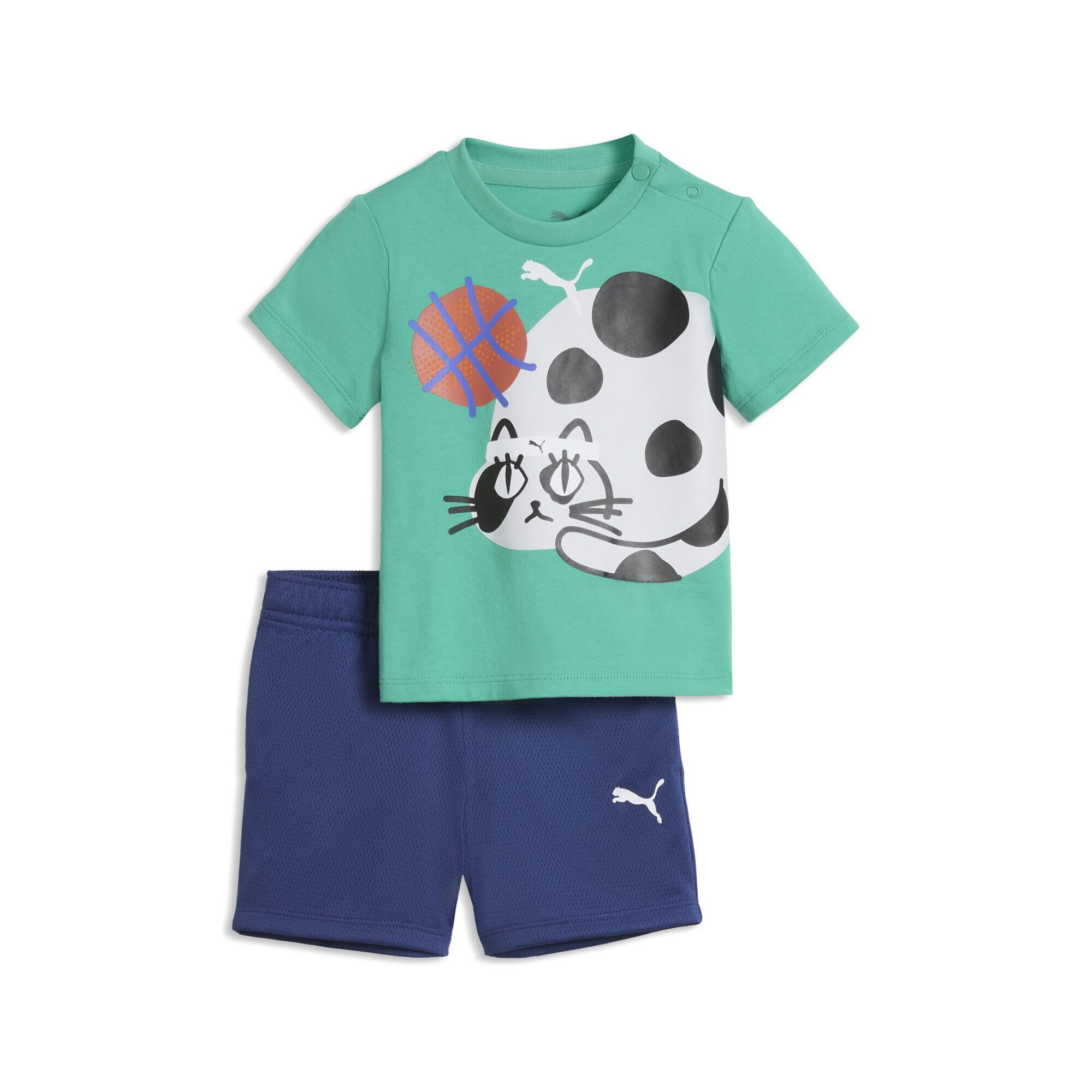 PUMA Jogginganzug Sporty Cats T-Shirt und Shorts im Set Kinder