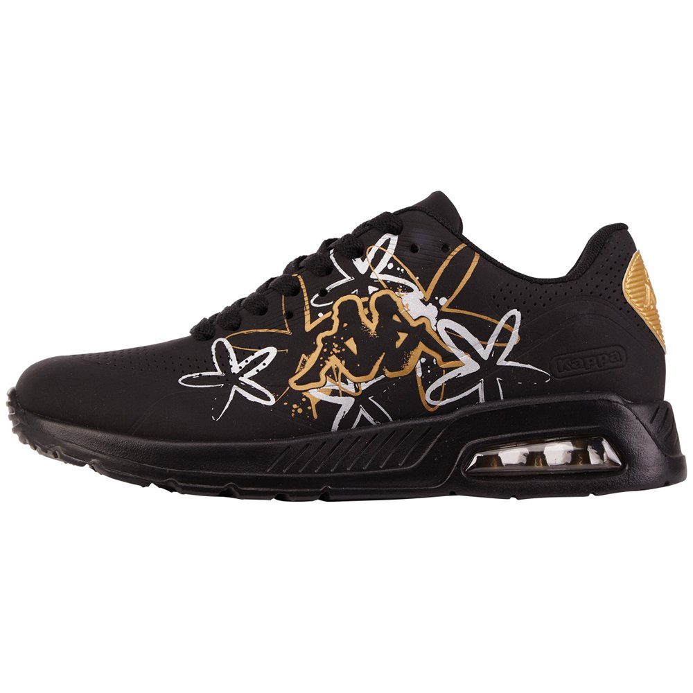 Kappa Sneaker - mit farbenfrohem Print black-gold