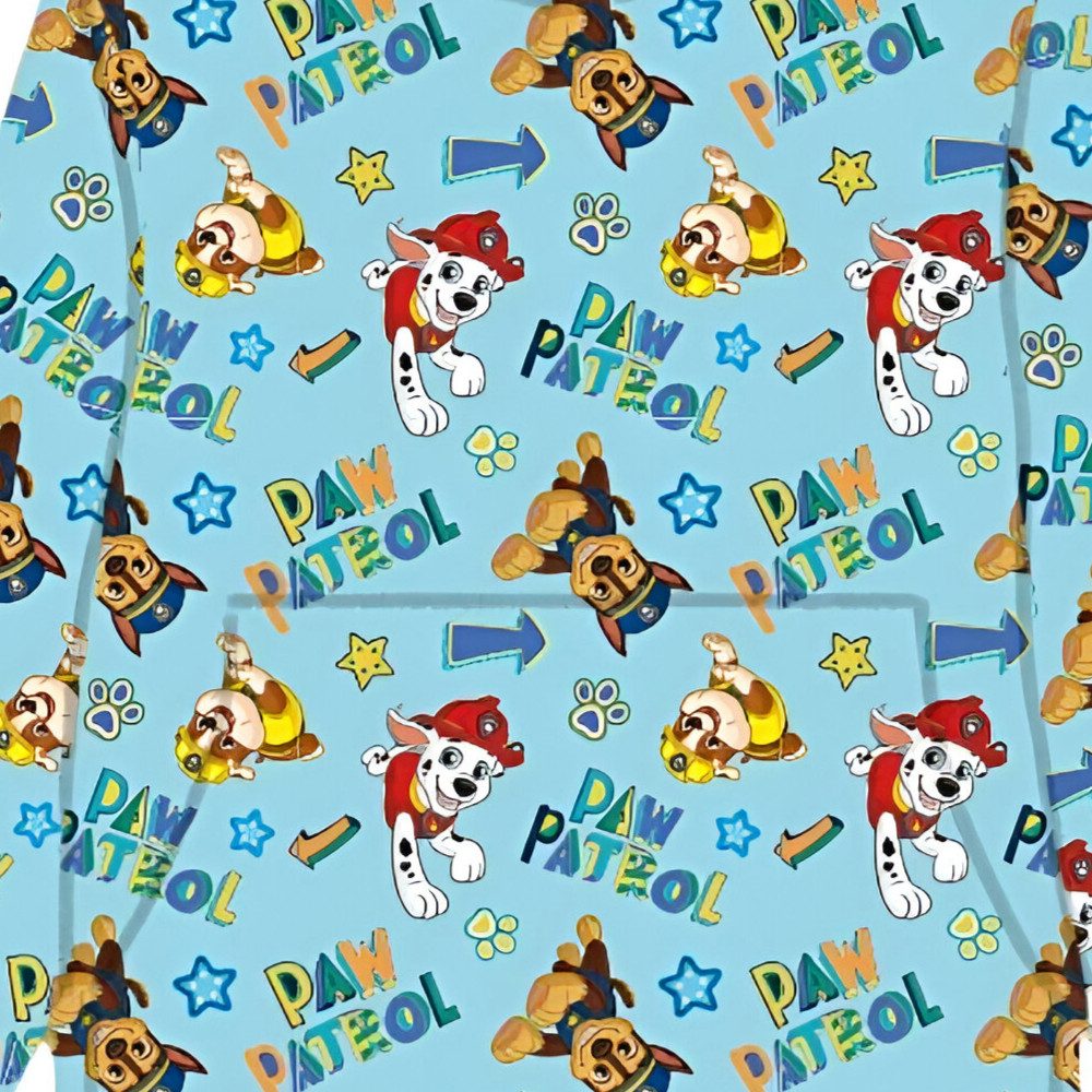 PAW PATROL Sweatponcho Paw Patrol Chase Kuschelponcho Kuscheldecke mit Ärmeln Kapuze Tasche Gr. 3 bis 6 Jahre Onesize