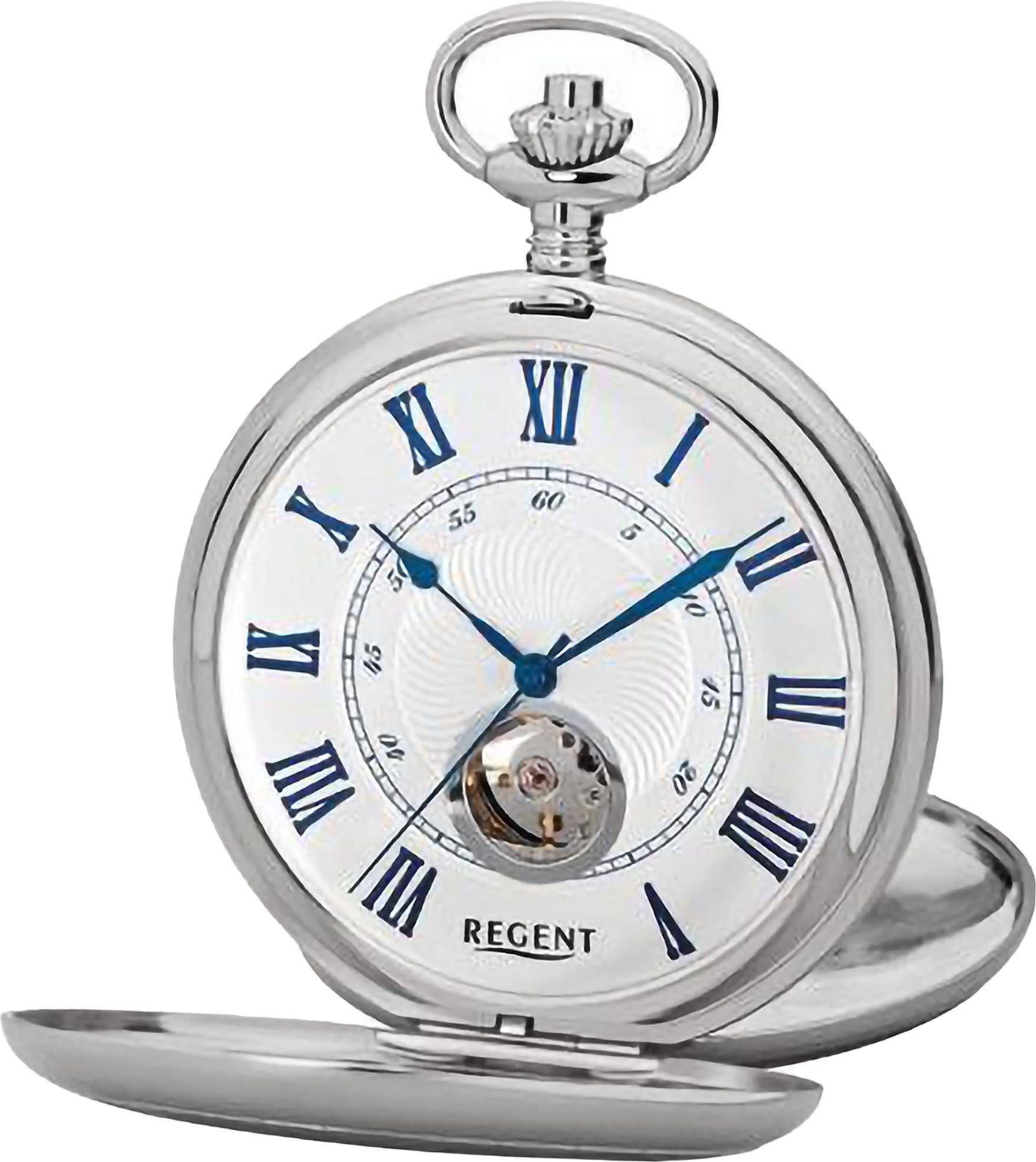 Regent Taschenuhr Regent Herren Taschenuhr Analog Gehäuse, (Analoguhr, Analoguhr), Herren Taschenuhr rund, extra groß (ca. 53mm), Metall, Elegant