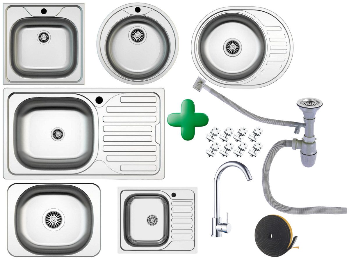 Faizee Home Edelstahlspüle Einbauspüle mit Armatur günstig online kaufen