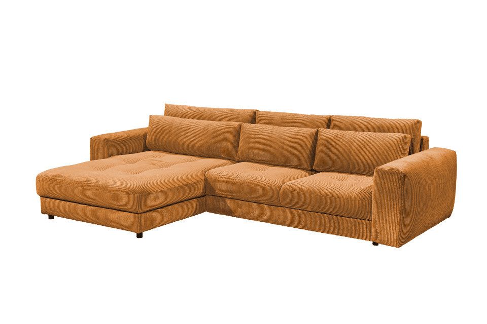 ED EXCITING DESIGN Ecksofa "Barura L-Form", mit 3 Nierenkissen günstig online kaufen