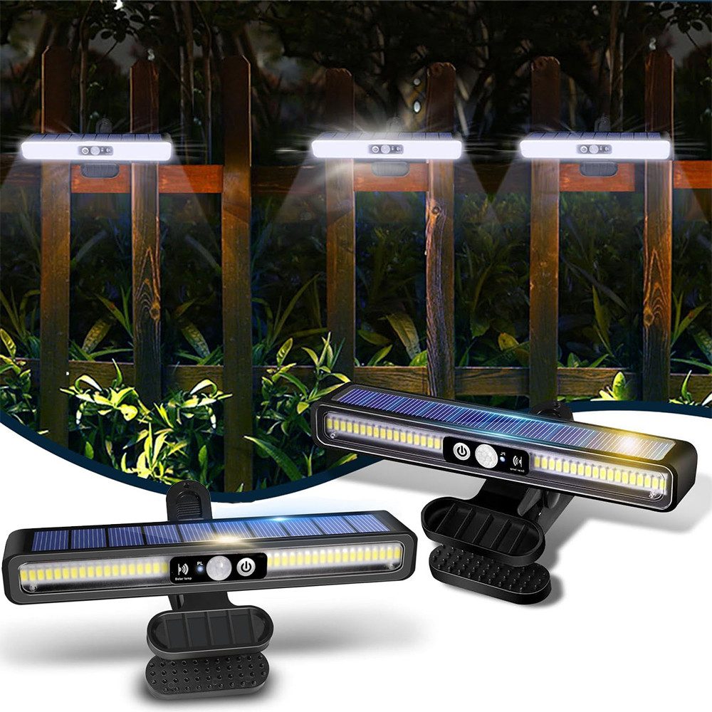 PRIISF LED Solarleuchte Solarlampen für Außen, 2 Stück Clip-on Zaunleuchte günstig online kaufen