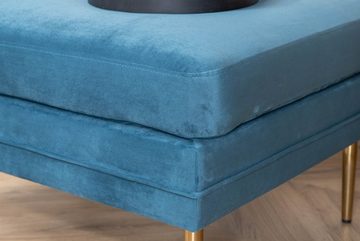 ebuy24 Pouf Boom Pouf, Hocker Velour blau, Messing. (1-St)