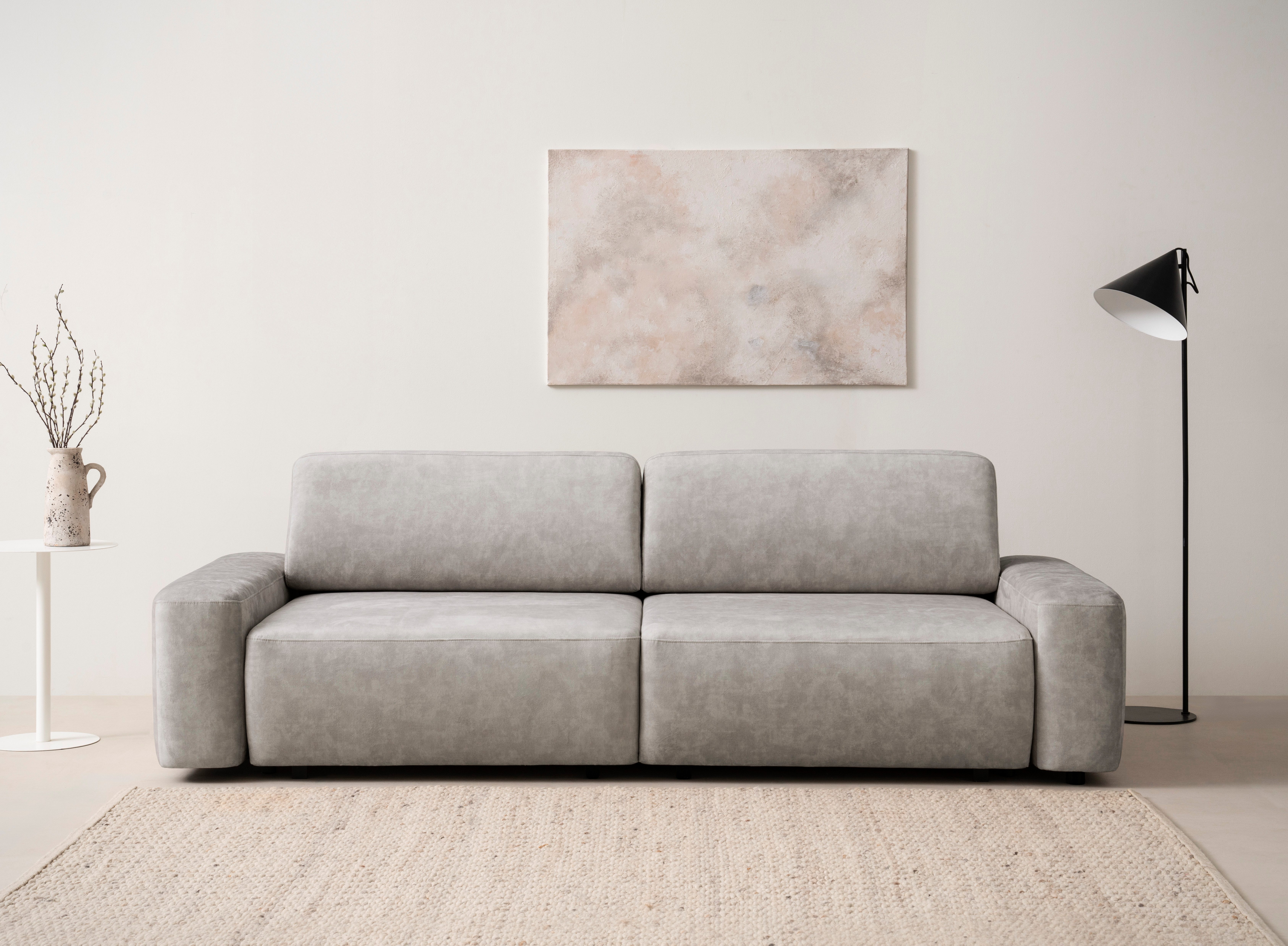 Home affaire 3-Sitzer "TORGE (257cm), Sofa,Schlafsofa in Cord, Samtvelours, günstig online kaufen