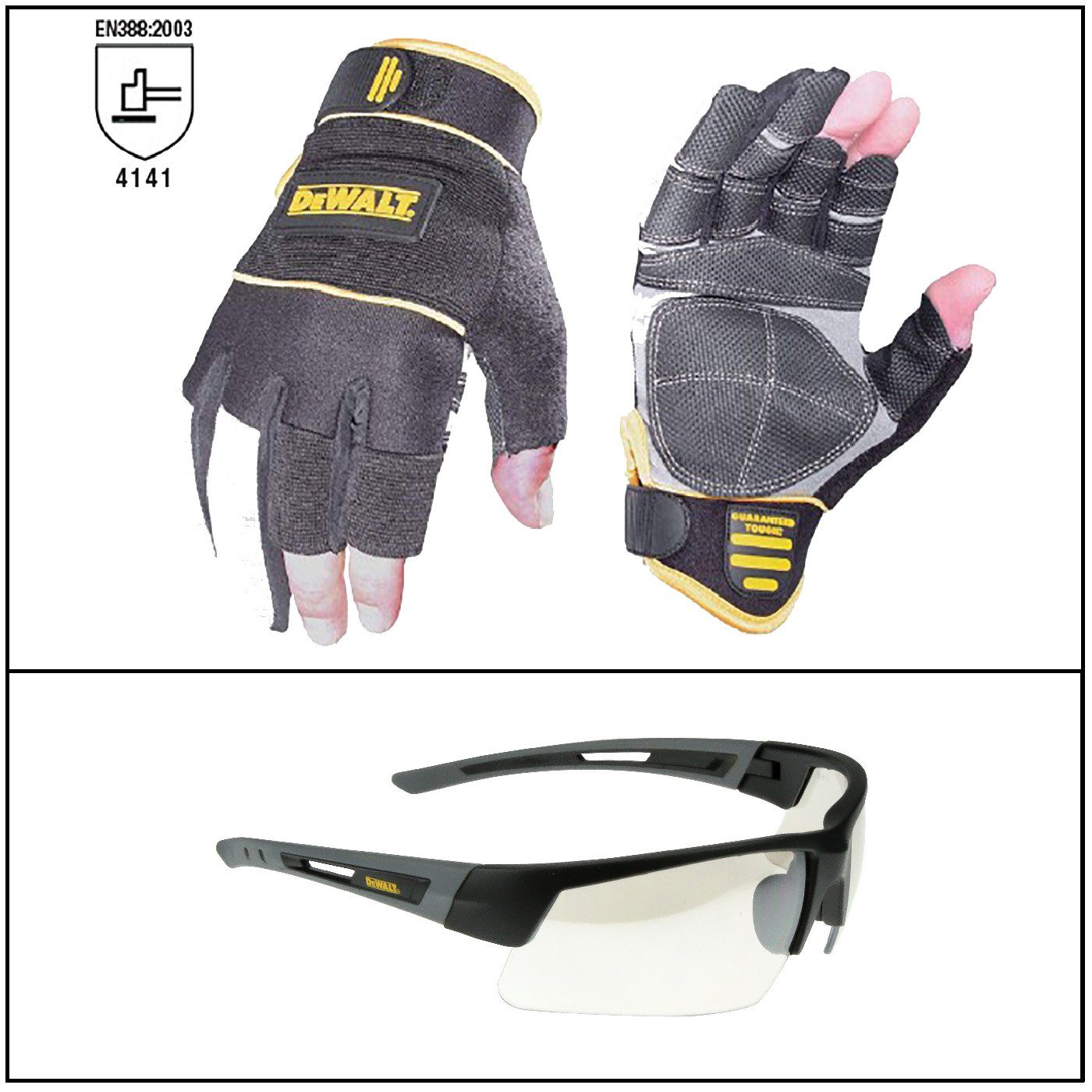 DPG100-9DEU Montage-Handschuhe DeWalt Set + DPG24LEU