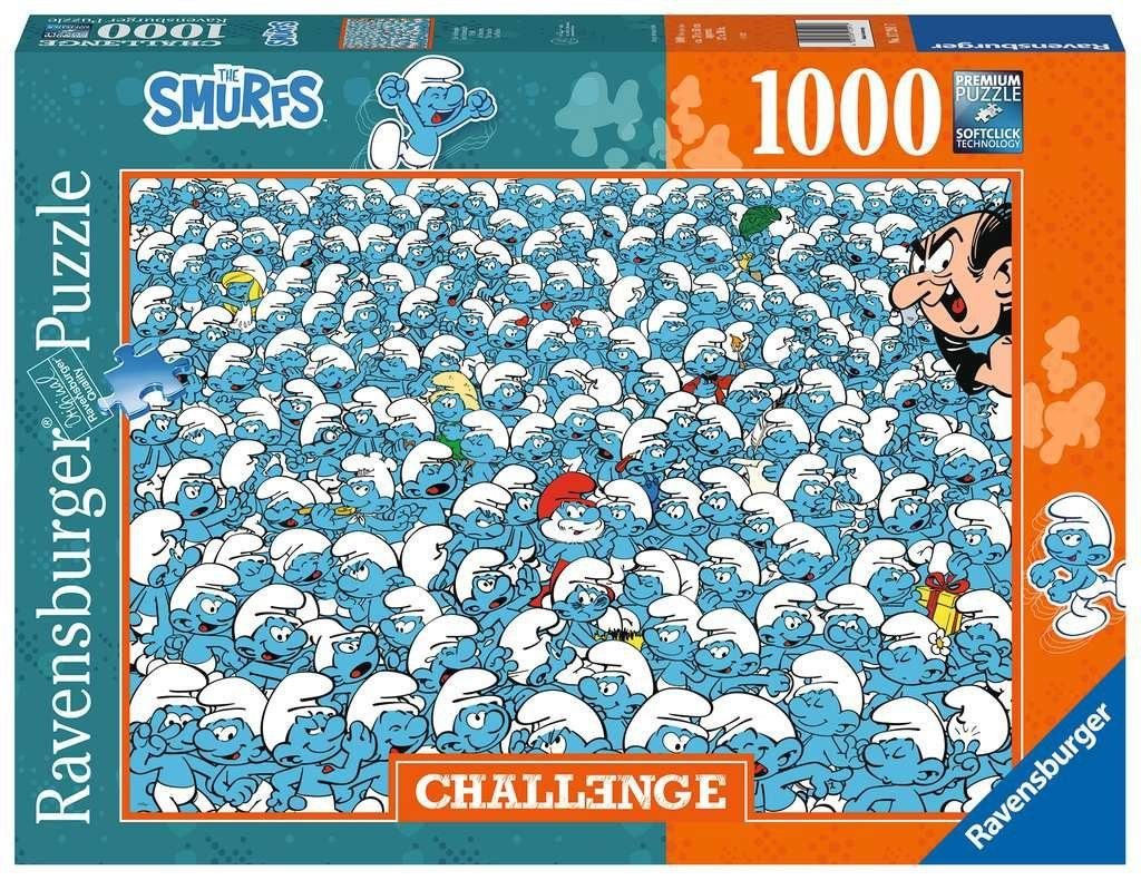 Ravensburger Puzzle Die Schlümpfe Puzzle Challenge, 1000 Puzzleteile, Made in Germany