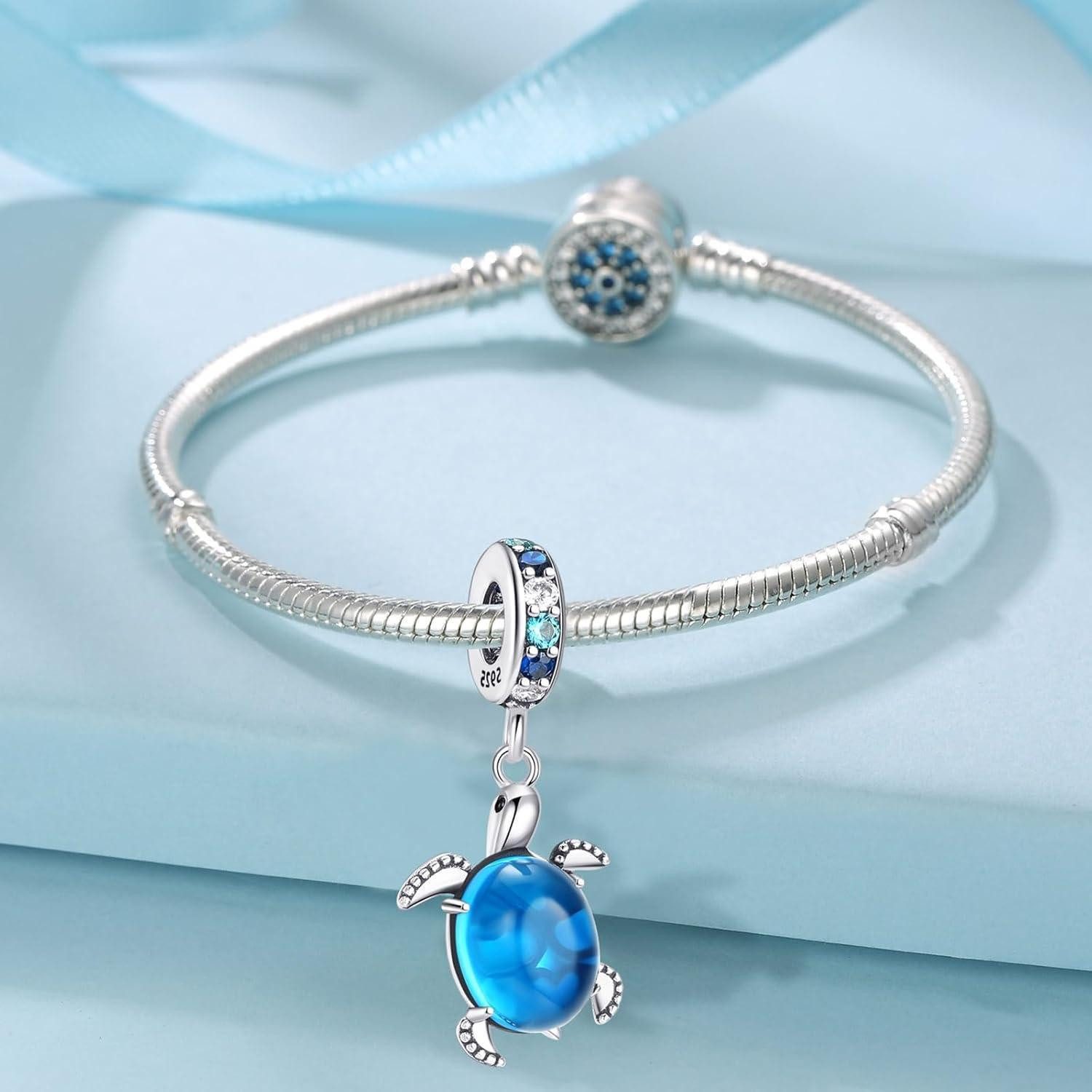 LuxusKollektion Charm Schmetterling Anhänger 925 Sterling Silber Schmetterling Meeresschildkröten Anhänger – Bild 3 von 5