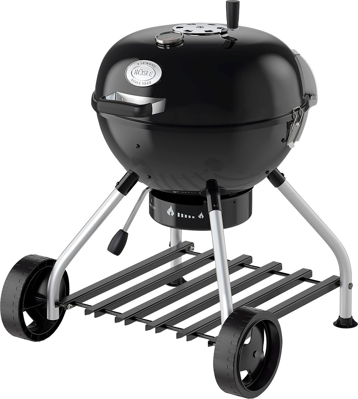 RÖSLE Smoker Kugelgrill No.1/F50-S, 25009, mit zwei Smoker-Ringen oder als Mini-Kugelgrill, 2x Ø 50 cm