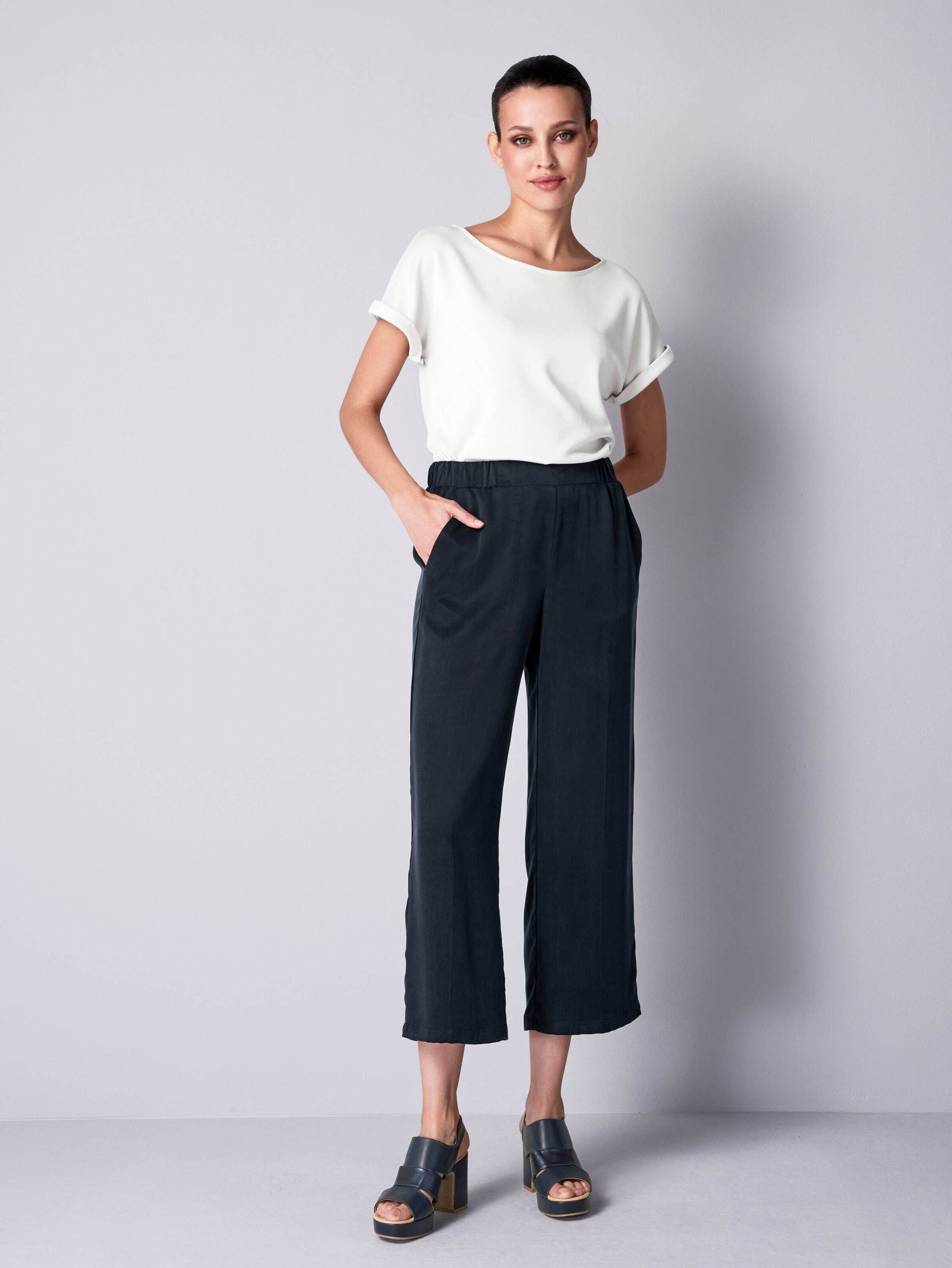 Alba Moda Schlupfhose Hose mit weitem Bein