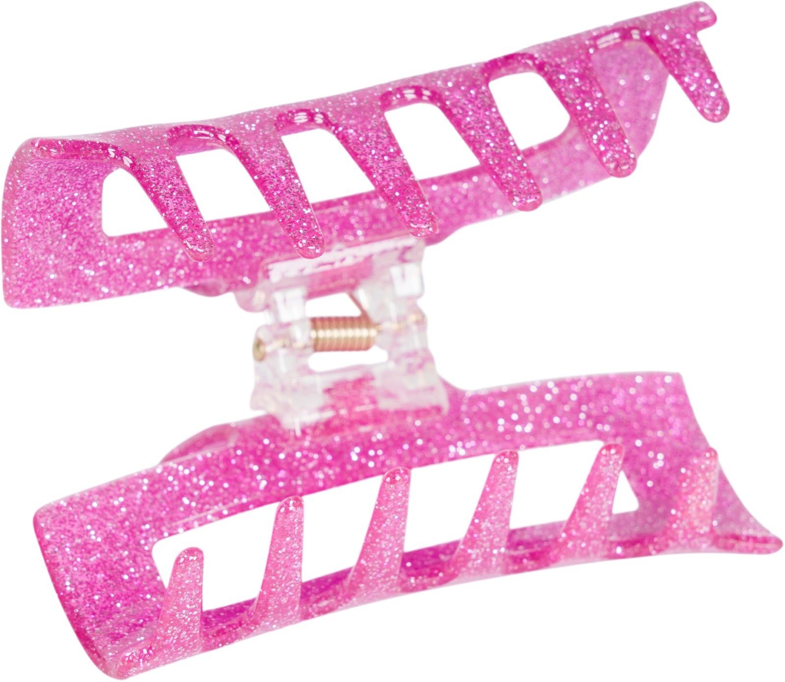 Kunststoff 1-tlg., Haarklammer Glitzer Pink Haarklammer, styleBREAKER