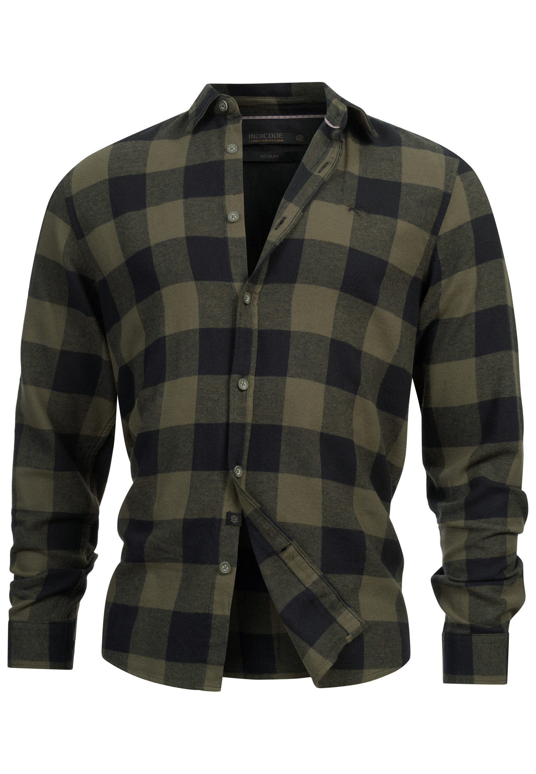 Indicode Langarmhemd Herren INGilman Herrenhemd Langarm aus 100 % Baumwolle günstig online kaufen