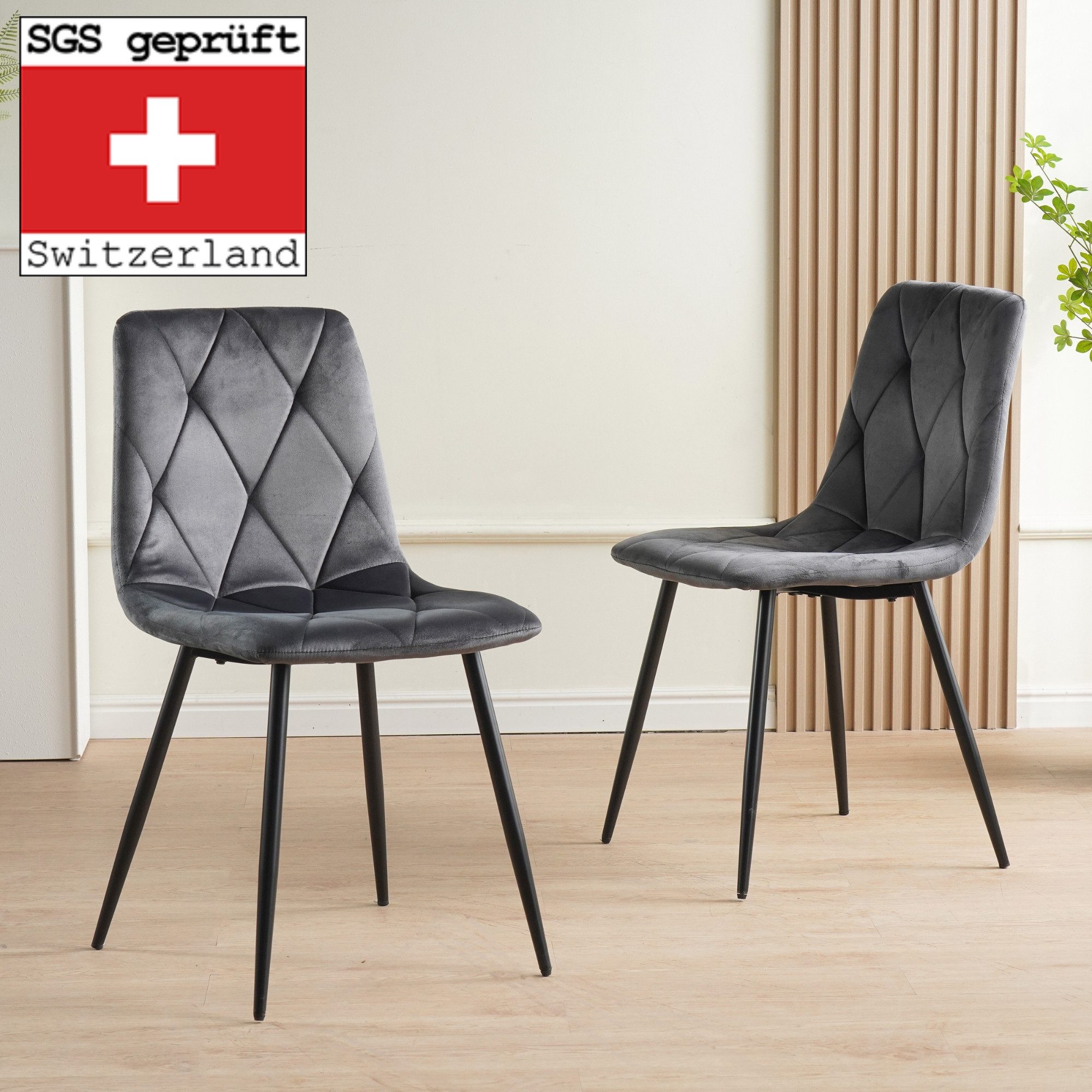 Albatros International Esszimmerstuhl Esszimmerstuhl DORA 4er Set Anthrazit günstig online kaufen