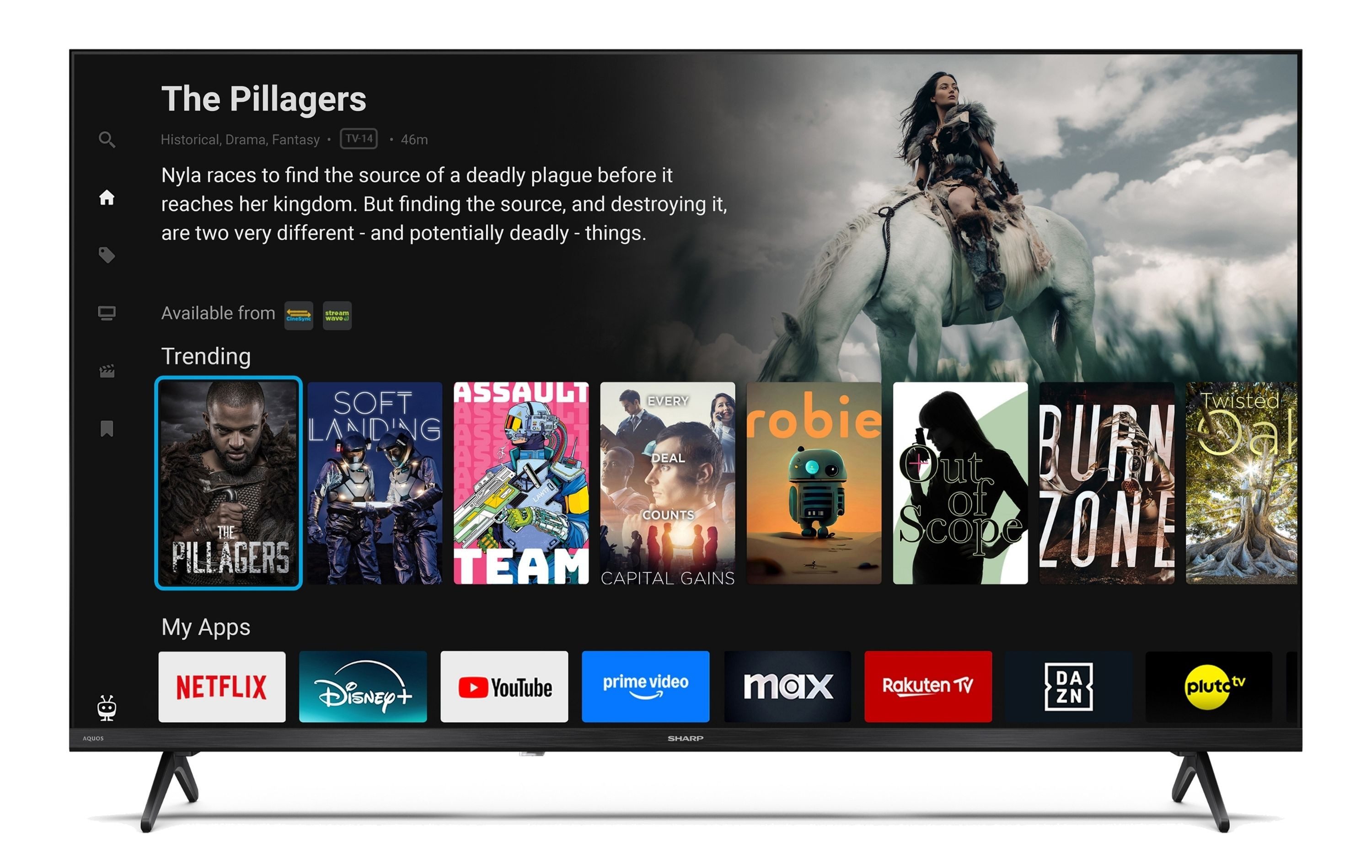 Sharp 40HE3745E QLED-Fernseher (101 cm/40 Zoll, Full HD, Smart TV powered by TiVo, Smart TV powered by TiVo, HDR, Triple-Tuner)