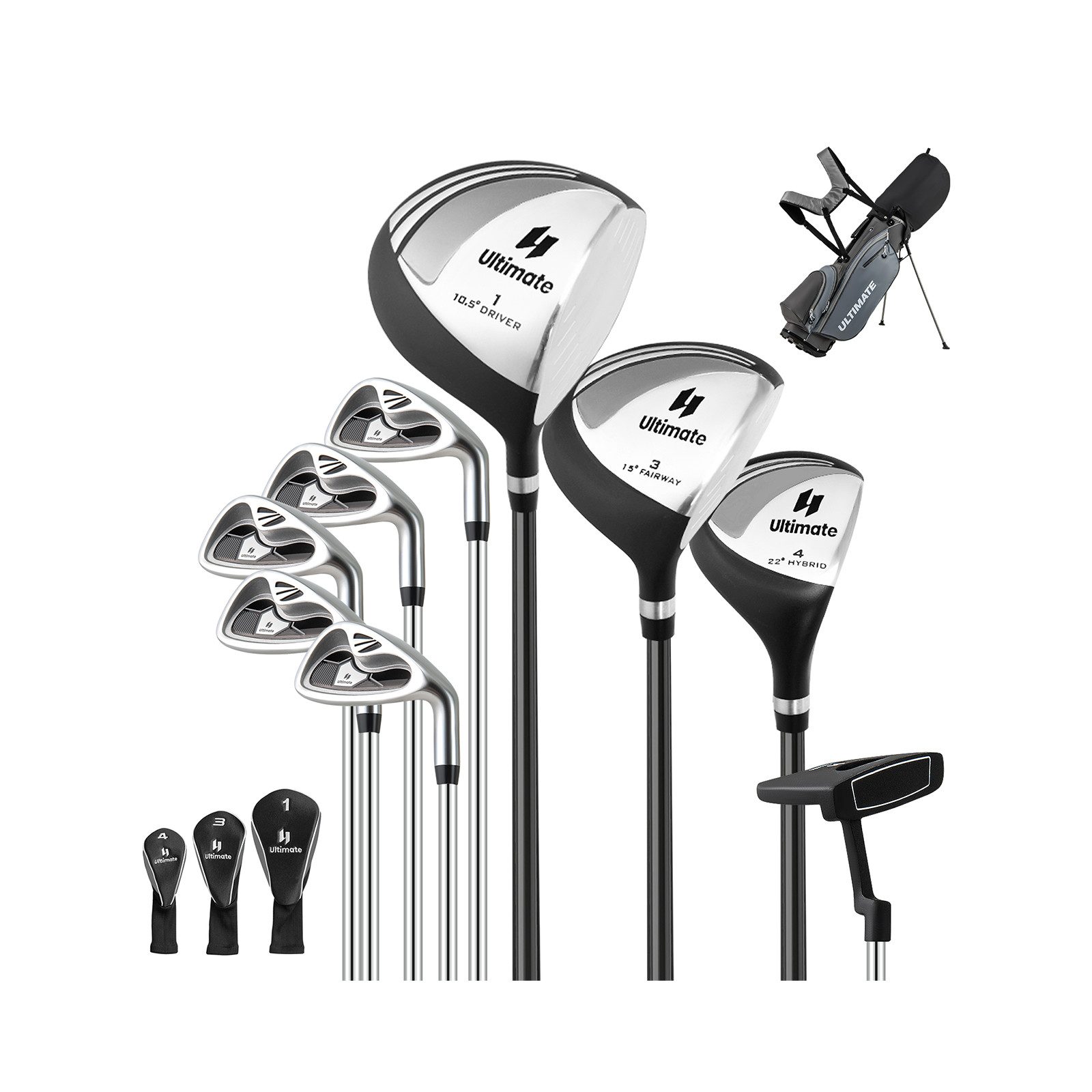 COSTWAY Golfschläger + Golfbag Golfset