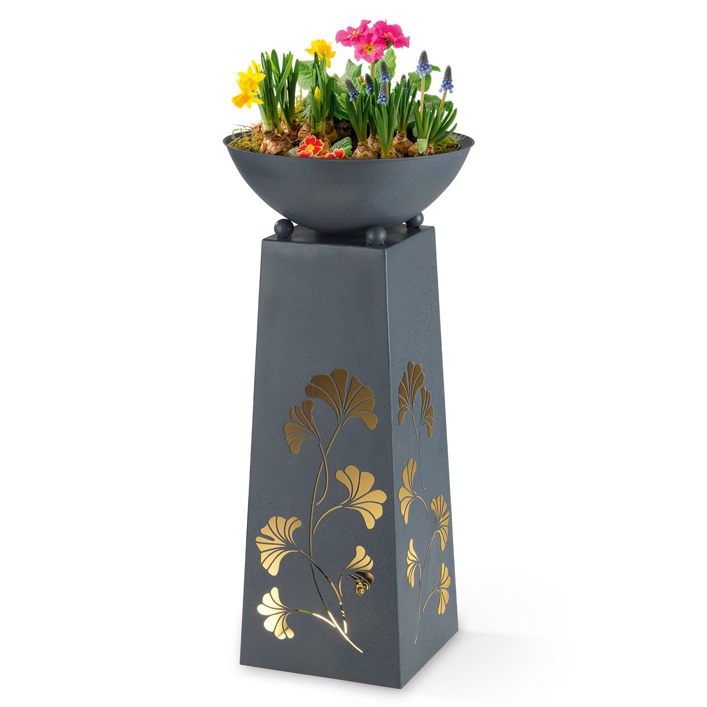 Hoberg Dekosäule, Pflanzschale Garten Dekoration Deko Pflanzgefäß