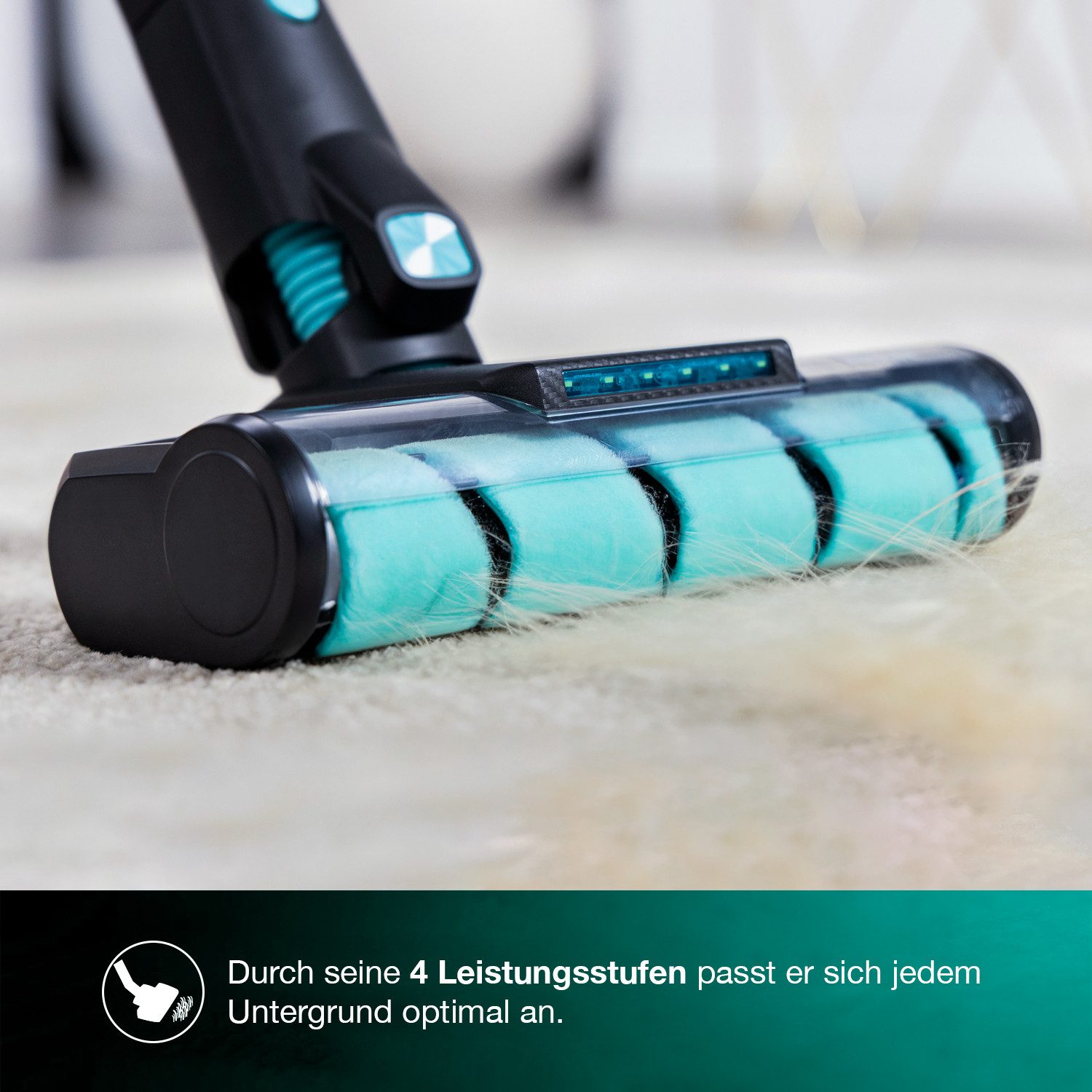 FAKIR Akku-Hand-und Stielstaubsauger FAKIR Akku Hand- & Stielstaubsauger Bolt X Plus Aqua 8472, 550 W