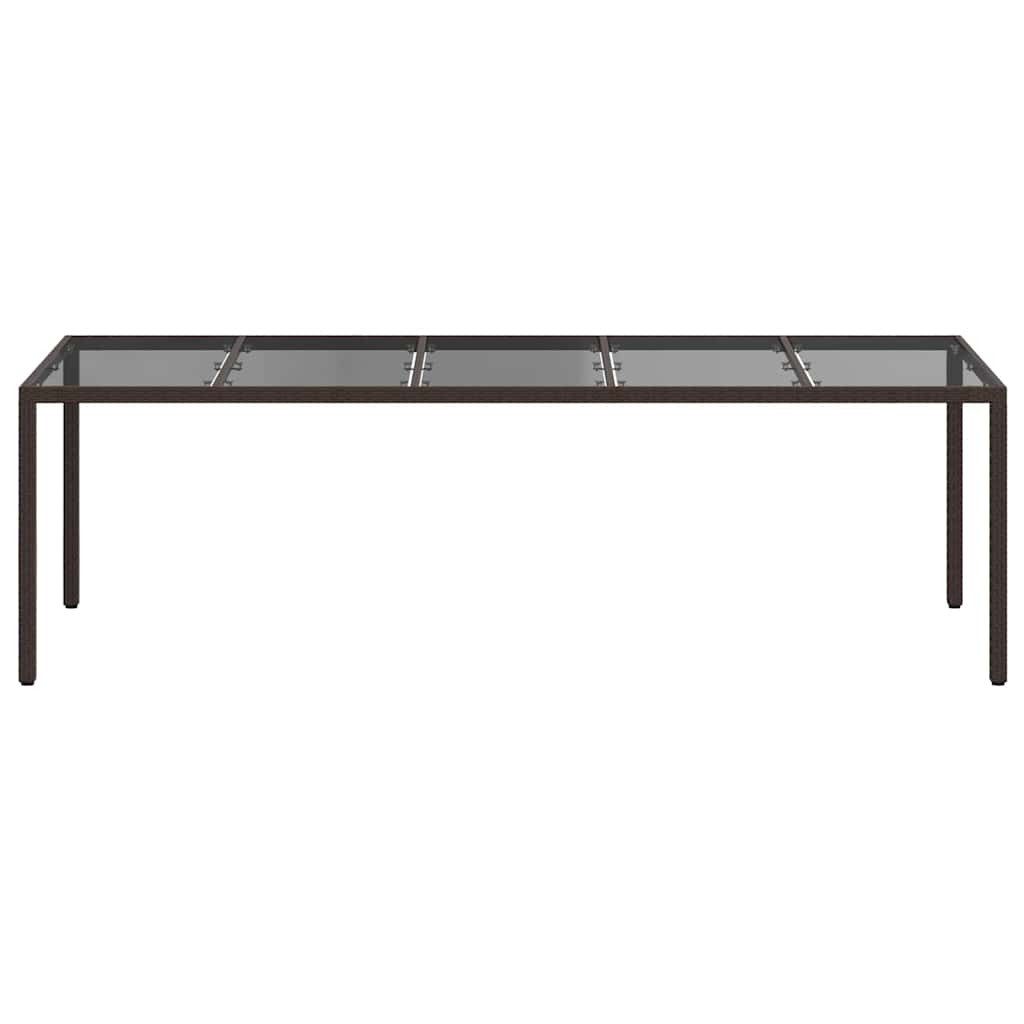 vidaXL Gartentisch Gartentisch Braun Poly-Rattan (1-St)