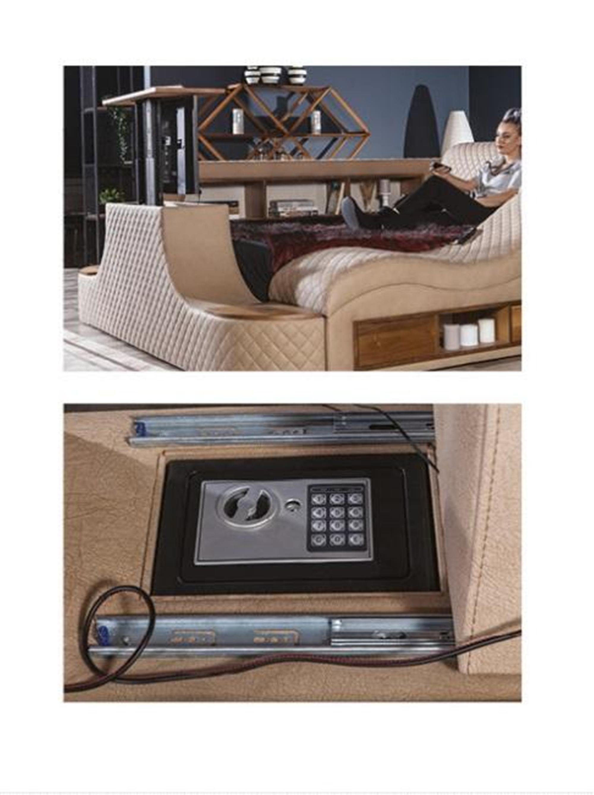 Schlafzimmer Bett, lift Luxus Multifunktion Betten Bett Möbel Bett tv JVmoebel