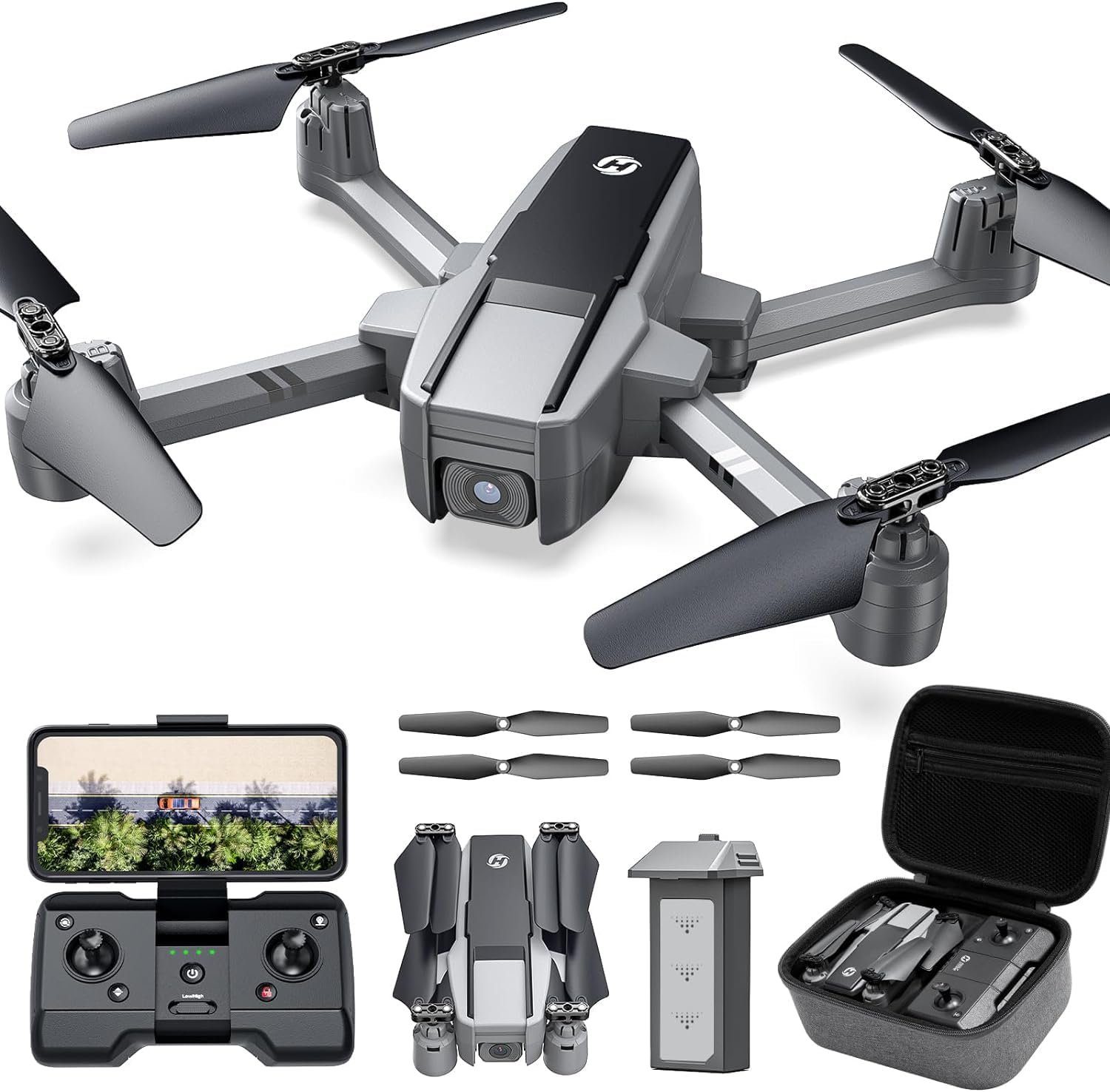 HOLY STONE Drohne (3840x2160, mit Kamera4K für Anfänger20 Min.Lange Flugzeit Follow Me Auto Rückkehr)