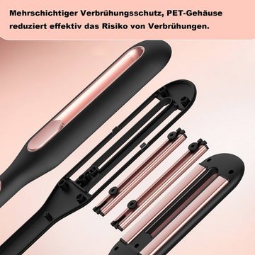 Daisred Glätteisen Haarglätter Keramik-Beschichtung Locken und Glätten mit LCD Display