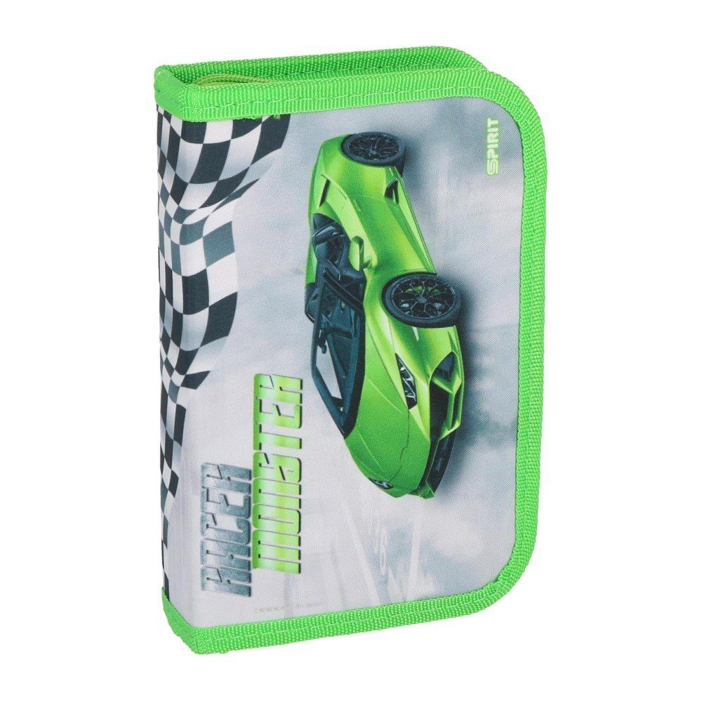 Spirit 1-Zipper Schüler-Etui Race Monster teilig 28 Mäppchen Federmäppchen