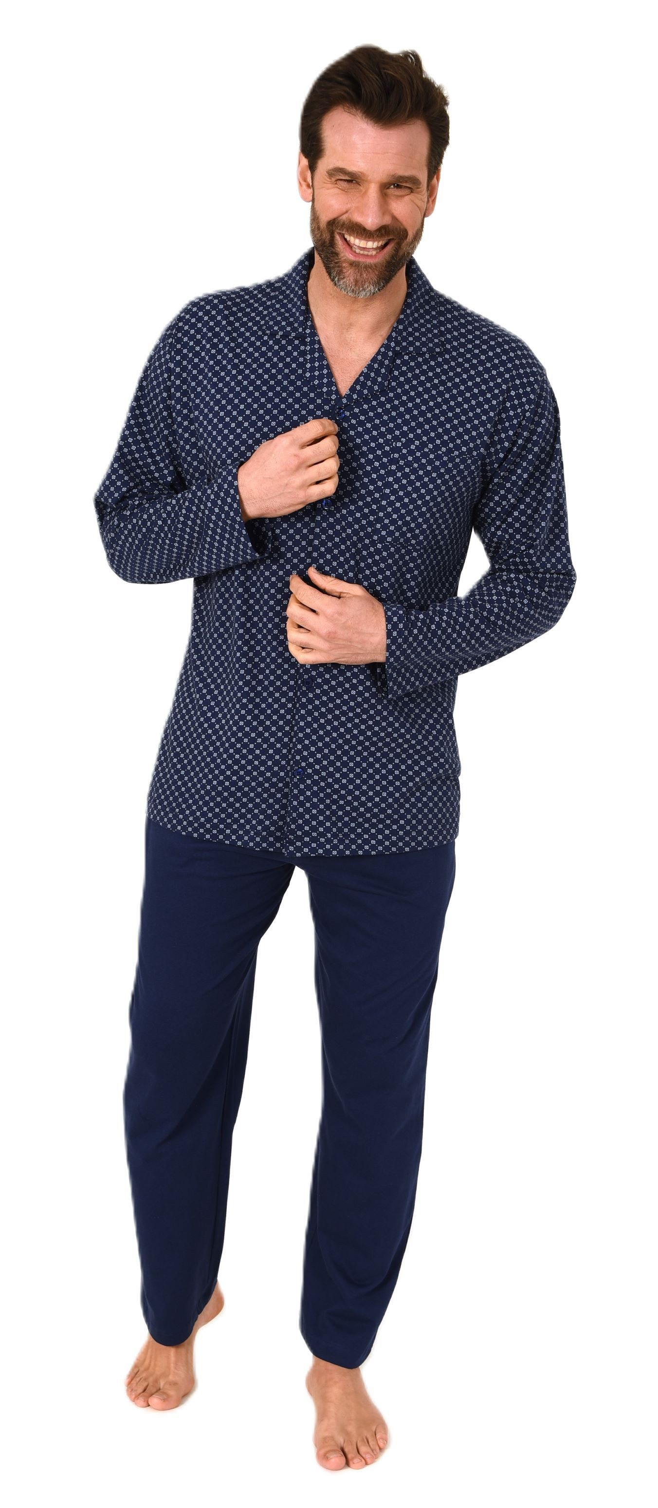 Normann Pyjama Herren Langarm Schlafanzug zum günstig online kaufen