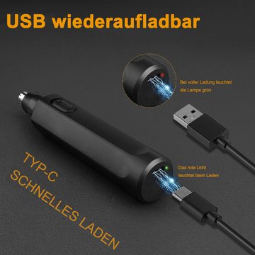 OKWISH Nasenhaartrimmer Nasenhaarschneider Ohrhaarschneider Gesichtshaartrimmer Professionell, USB Wiederaufladbar mit staubdichten Abdeckung, Akku schmerzfreier Augenbrauen Trimmer für Männer und Frauen