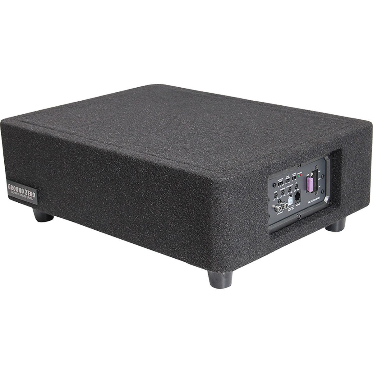 Ground Zero GZCS 25SUB-ACT, Kompakter 25 cm Aktiv-Gehäusesubwoofer Auto-Subwoofer (320 W, max.: W 25 cm)