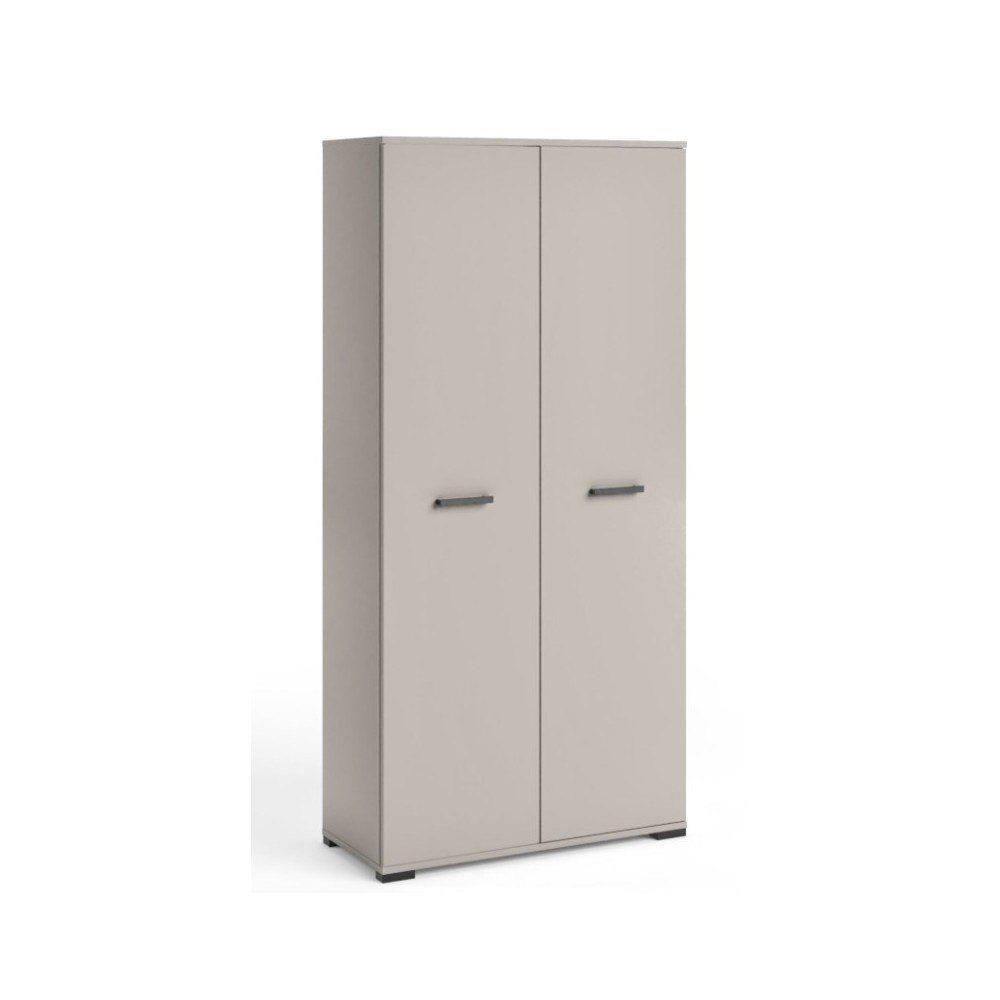 Masseno Drehtürenschrank ALBANO 90 cm Kleiderschrank 2 Türen Schlafzimmerschrank Kaschmir