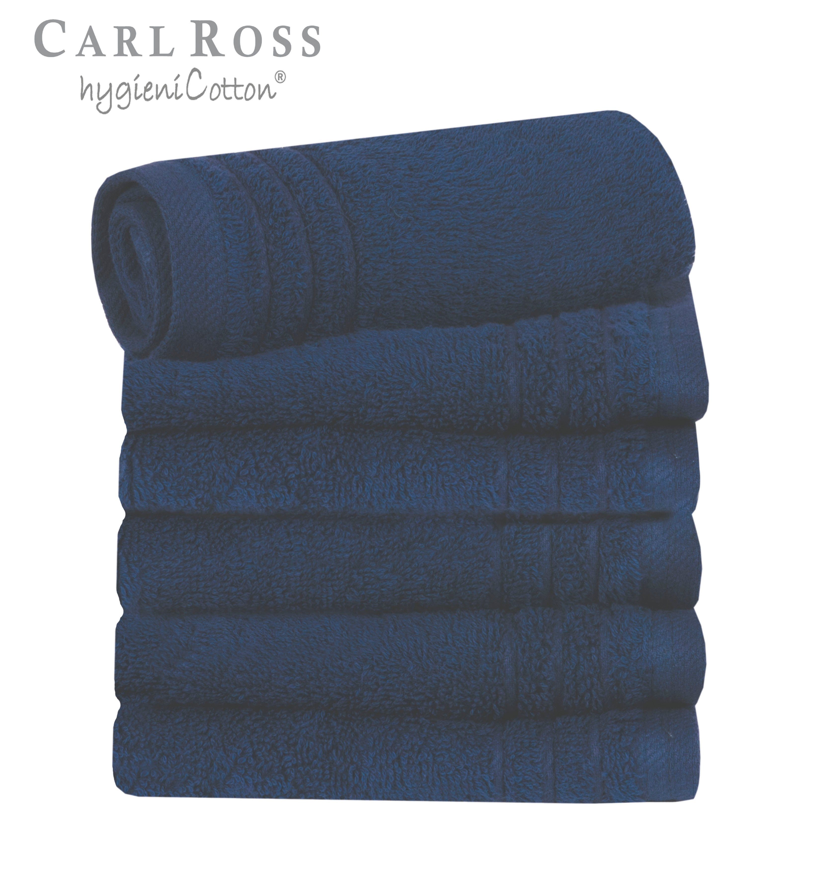 Carl Ross Gästehandtücher HygieniCotton, Aufhängekordeln night blue mit (6-St), Frottee 2