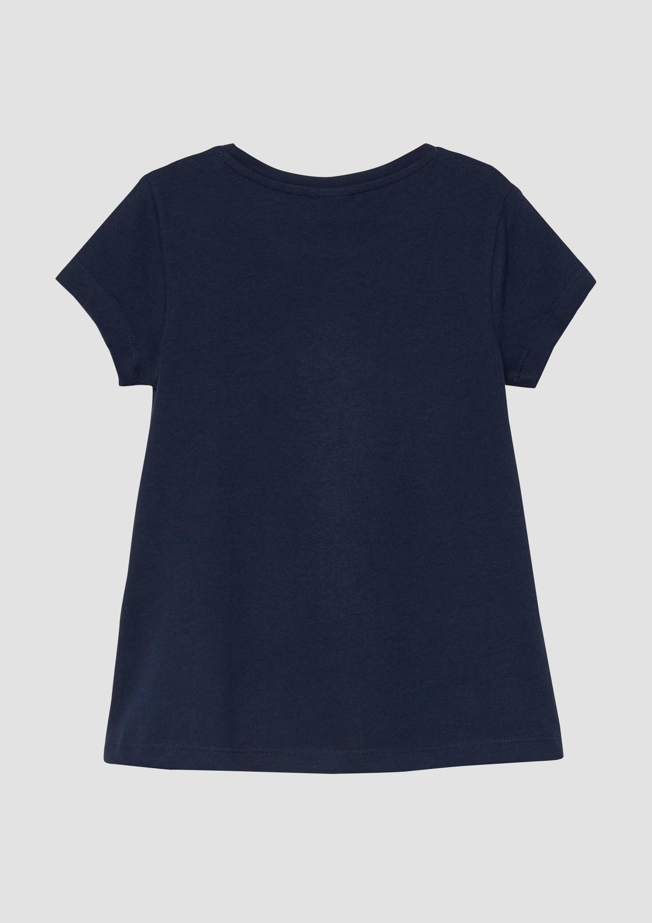 s.Oliver Kurzarmshirt T-Shirt T-Shirt mit Pailletten und Stickerei