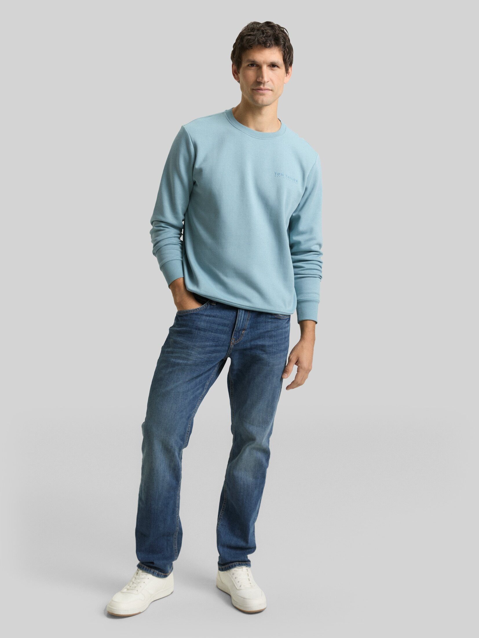 TOM TAILOR Sweatshirt Strick & Sweatshirts Sweatshirt mit Logo-Print – Bild 5 von 5