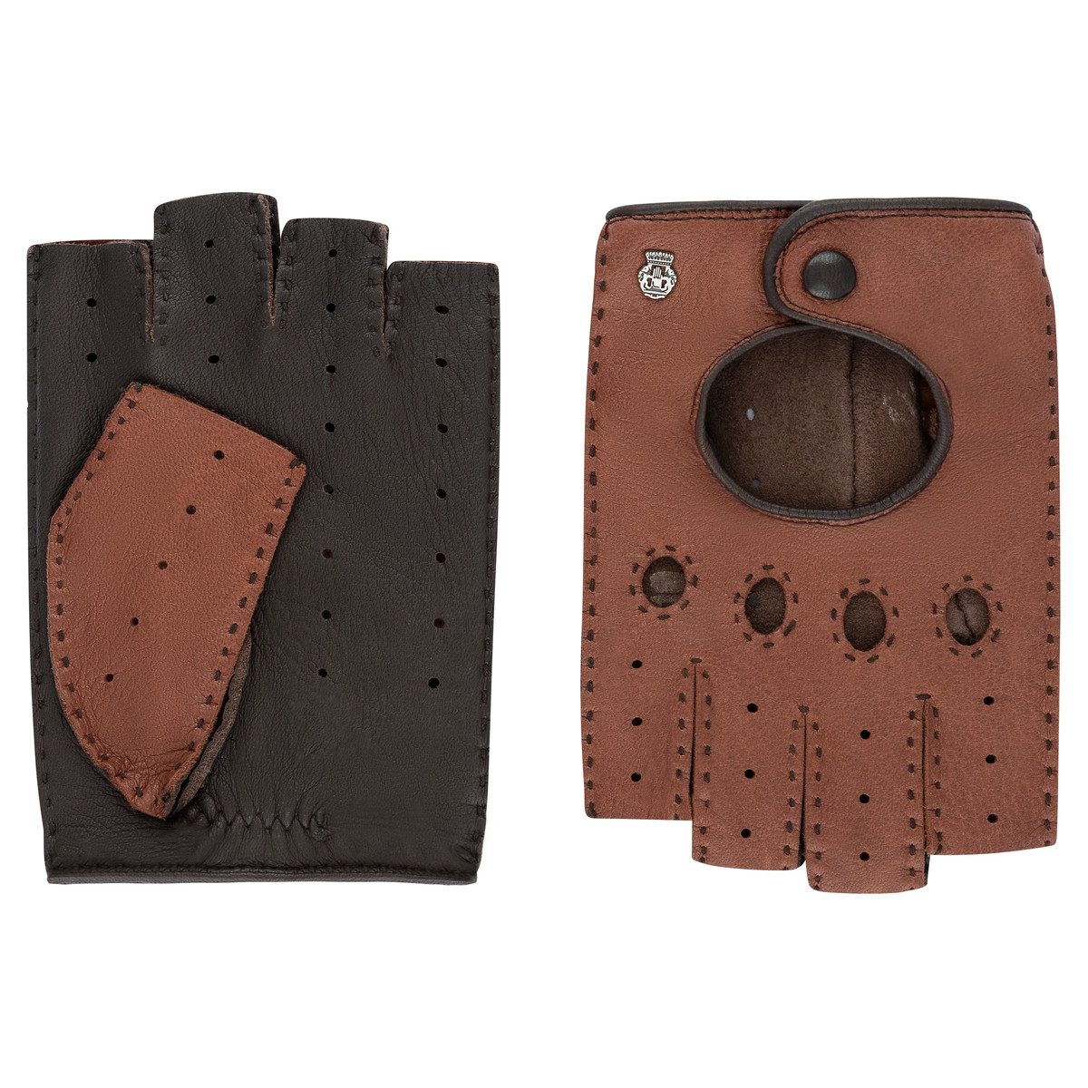 Roeckl Lederhandschuhe Roeckl Cartagena Autofahrer Herren Lederhandschuhe Braun