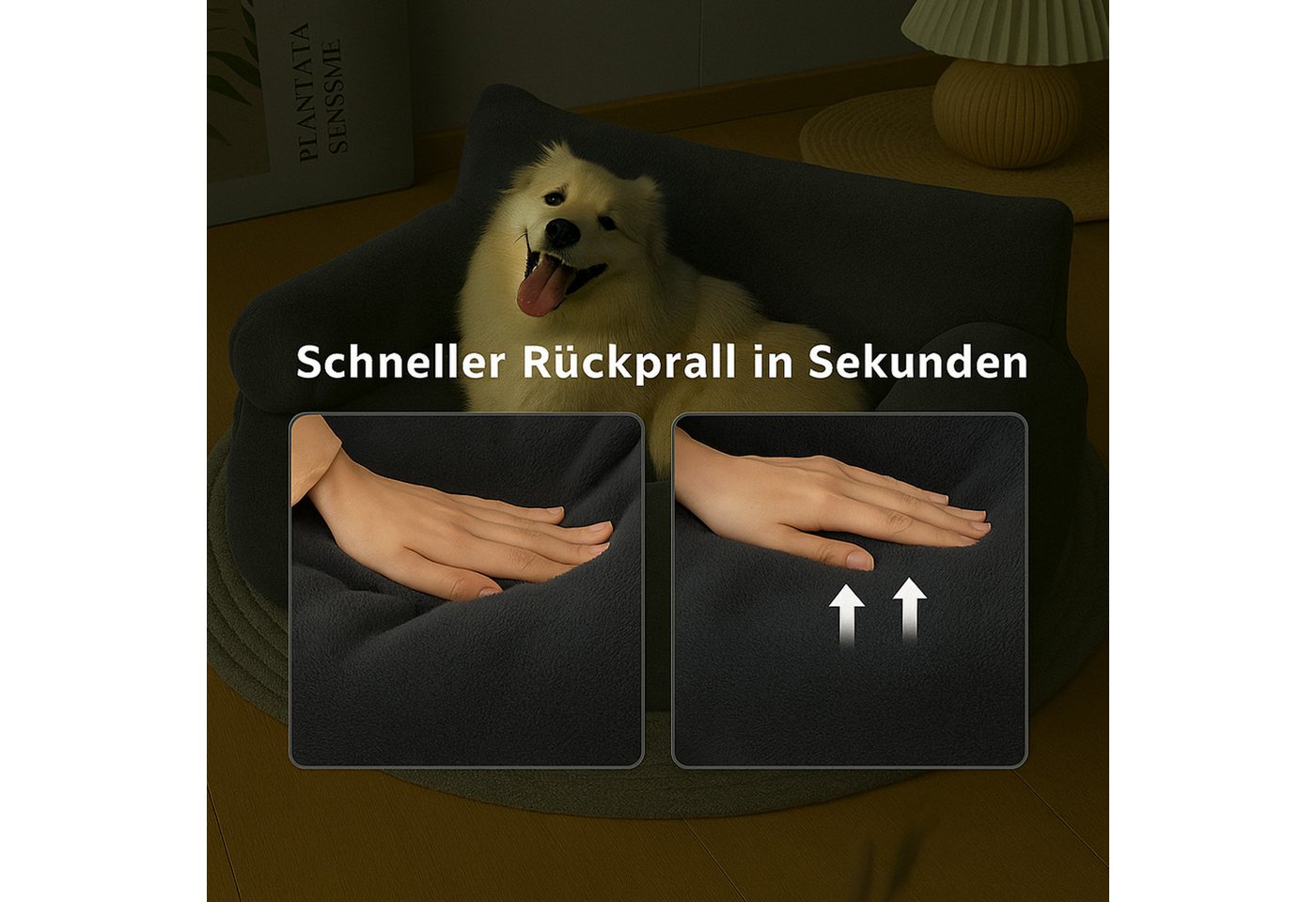 Thumbnail - Roxlin Tierbett Hundebett Kleines Hundesofa Flauschig und Waschbar für kleine Hunde