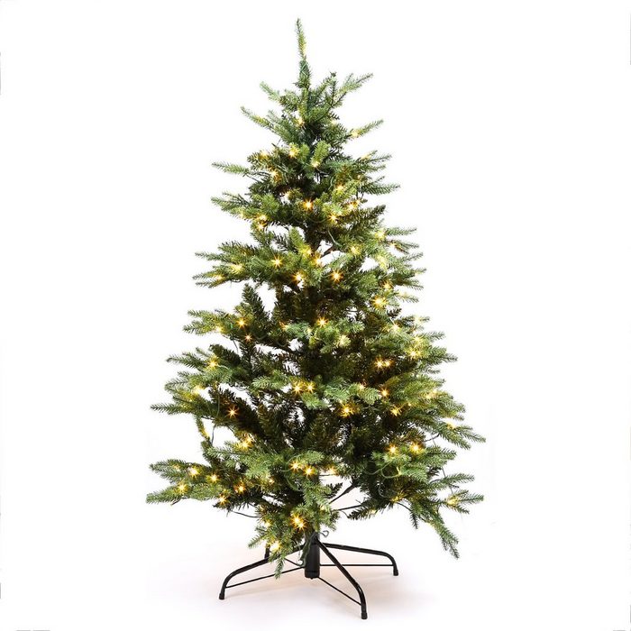 MARELIDA Künstlicher Weihnachtsbaum Künstlicher LED Weihnachtsbaum mit 260 LED Tannenbaum 8 Funktionen Dimmer 150cm