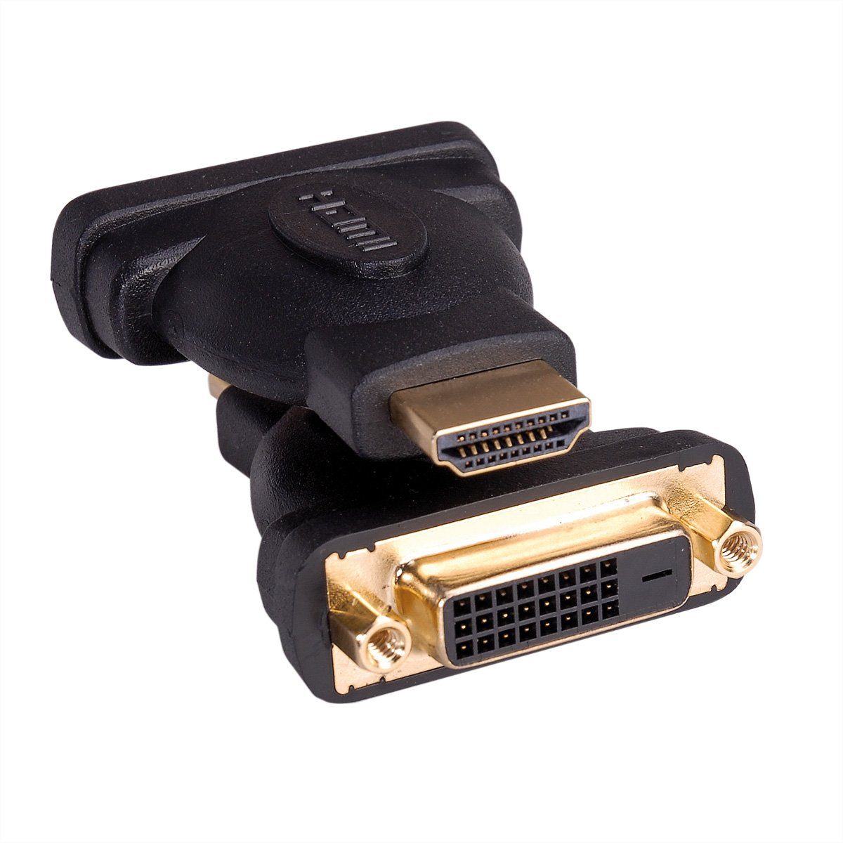 ROLINE HDMI-DVI Adapter, HDMI ST / DVI-D BU Audio- & Video-Adapter HDMI Typ A Männlich (Stecker) zu DVI-D 24+1, Dual-Link Weiblich (Buchse)