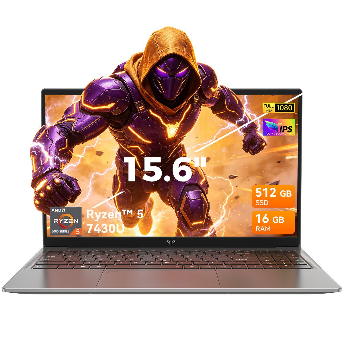 ACEMAGIC Laptop 15,6 Zoll, AMD Ryzen 7 7730U, 16 GB DDR4, 512 GB SSD Gaming Notebook (39,6 cm/15.6 Zoll, AMD R5 7430U, AMD Radeon Grafik, 16 GB, 512 GB SSD, bis zu 4.5GHz, AMD Radeon Grafik, Windows 11 Pro, WiFi 6/BT5.2,Full HD)