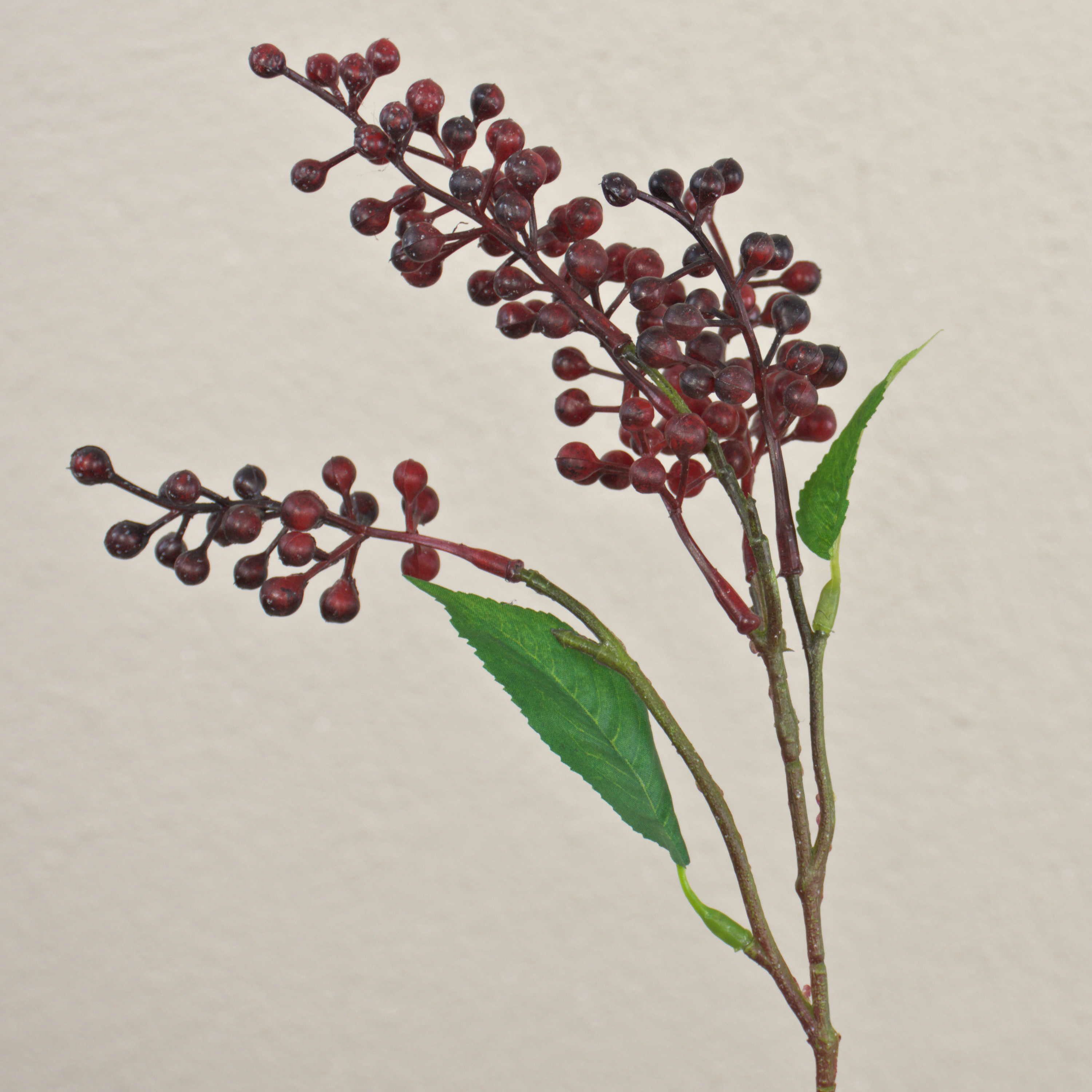 Kunstzweig Holunderbeeren TEITH mit Früchten, Burgunderrot, 40cm Holunder, artplants, Höhe 40.0 cm