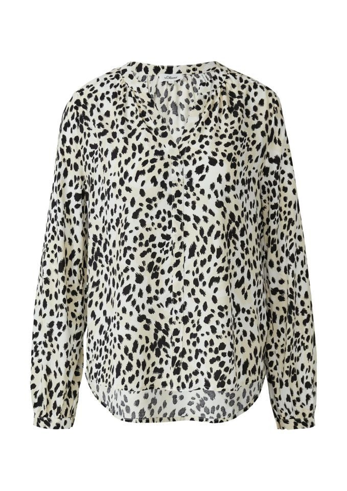 s.Oliver Langarmbluse - Bluse mit Allover günstig online kaufen