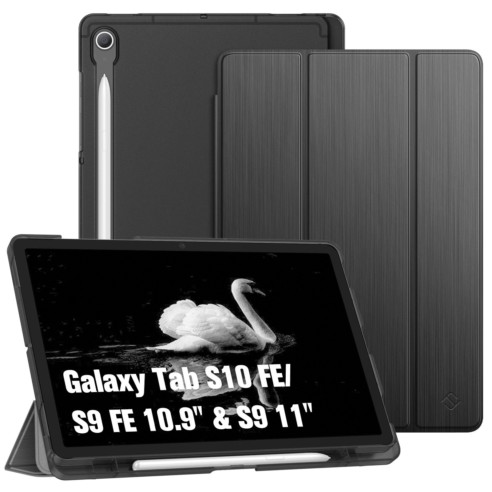 Fintie Tablet-Hülle für Samsung Galaxy Tab S10 Lite/S10 FE/S9 FE 10.9" & S9 11" Tablet, Ultradünn Case mit Stifthalter&Translucent Rückseite, Auto Schlaf/Wach