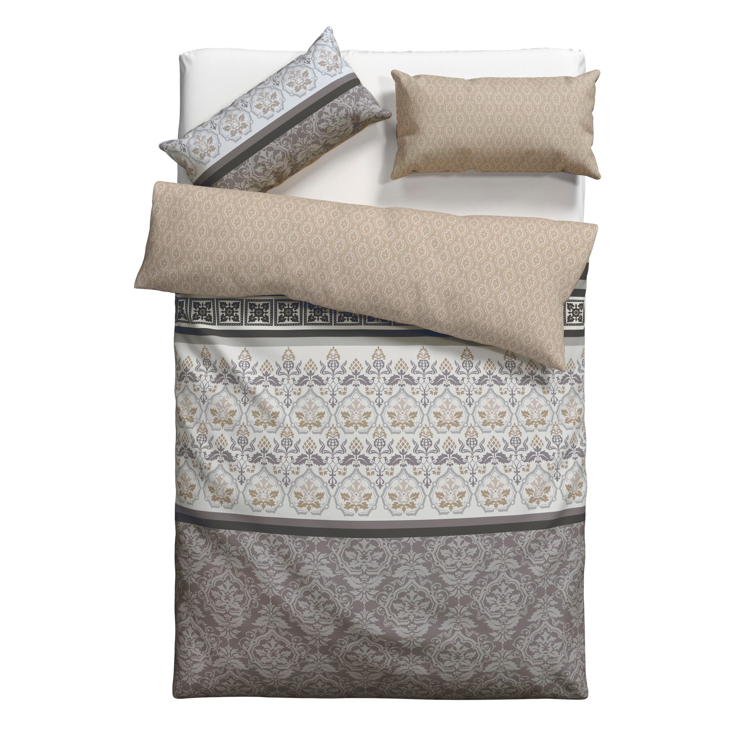 OTTO home Bettwäsche Cremona in Gr. 135x200, 155x220 cm u.a. Bettwäsche-Set mit Ornamenten, Polycotton recycelt, 2 teilig, romantische Bettwäsche in verschieden – Bild 2 von 5