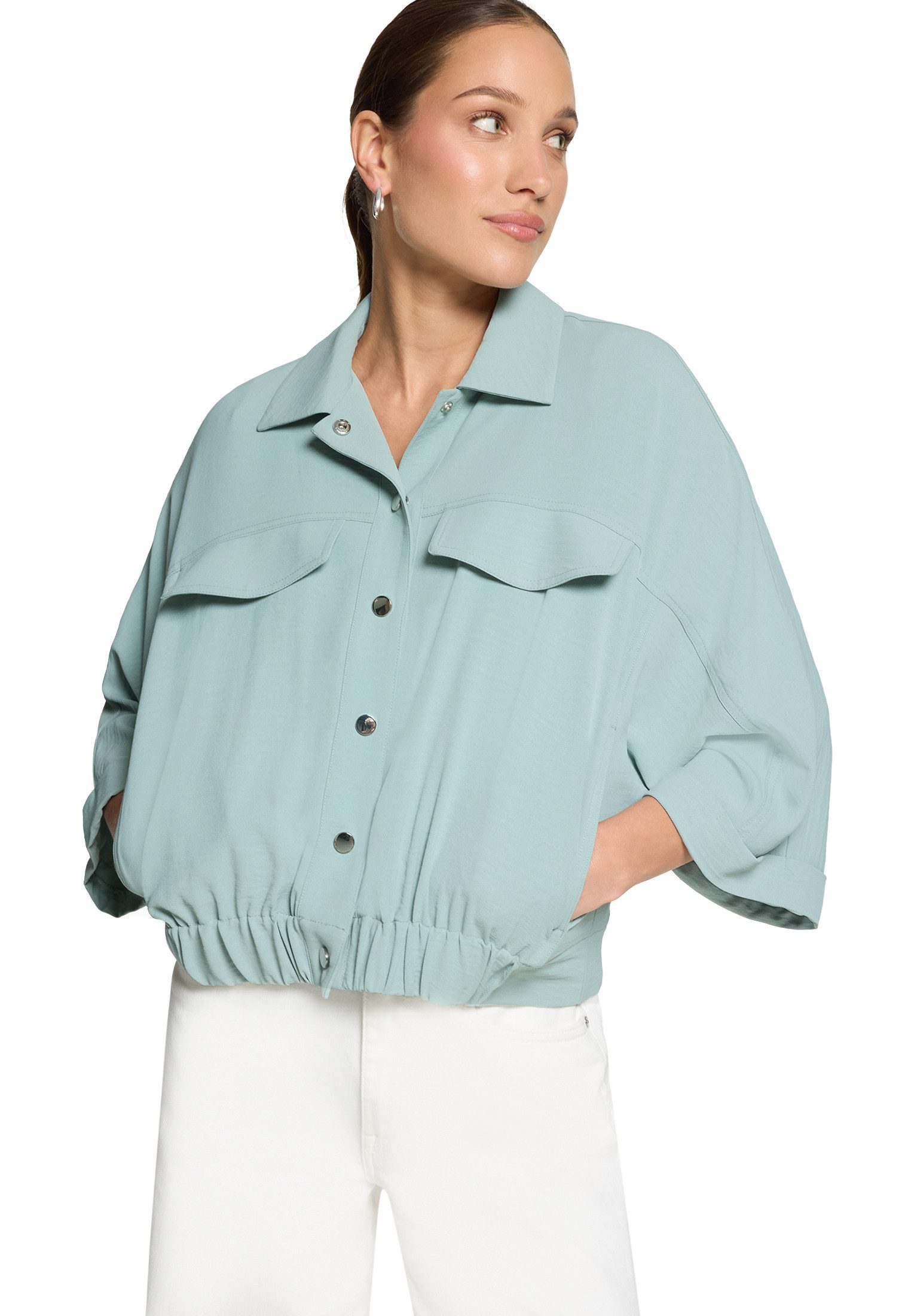 Zero Jackenblazer Damen mit 3/4 Arm Aufschlag / Krempel
