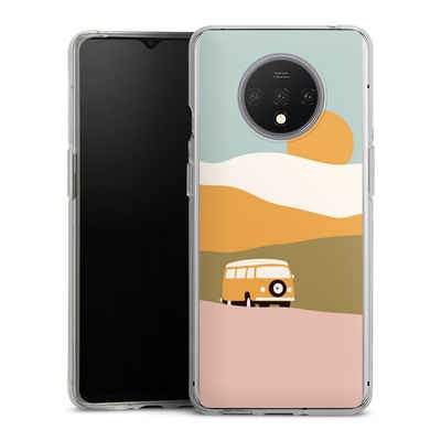 DeinDesign Handyhülle Retro Landschaft bunt Van Minimal, OnePlus 7T Silikon Hülle Bumper Case Handy Schutzhülle